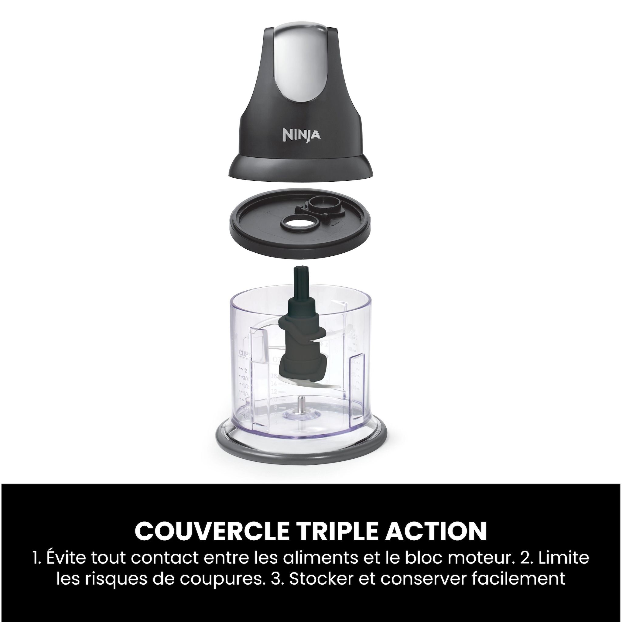 Voir la diapositive 7 : NINJA Hachoir express NJ1002EUBK - Noir