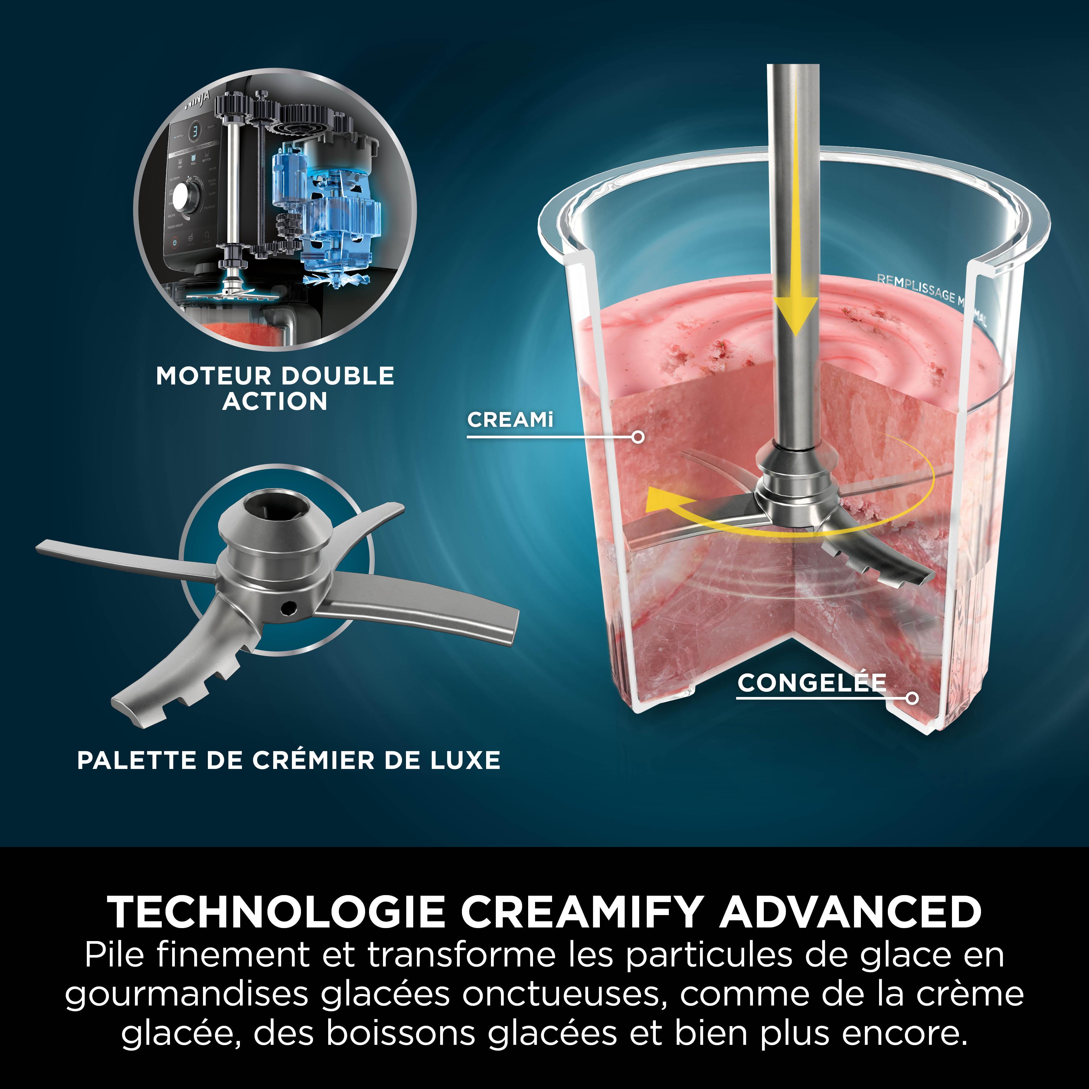 Voir la diapositive 7 : NINJA Machine à glace CREAMi Deluxe 10-en-1 NC502EU - Gris