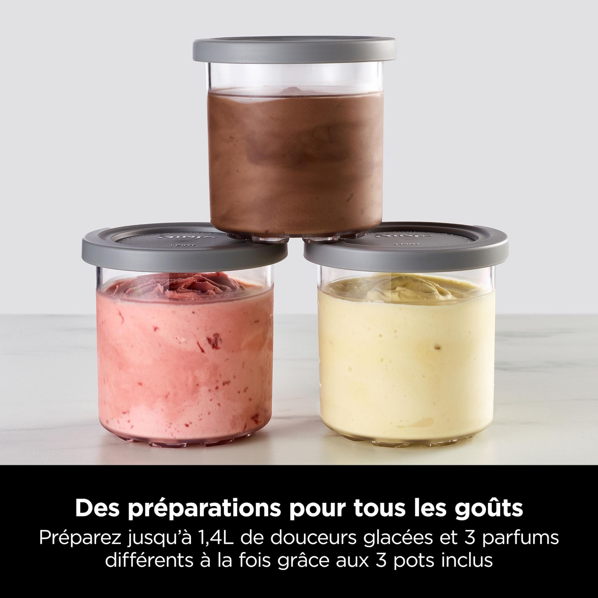Voir la diapositive 10 : NINJA Machine à glace Creami NC302EU - Gris