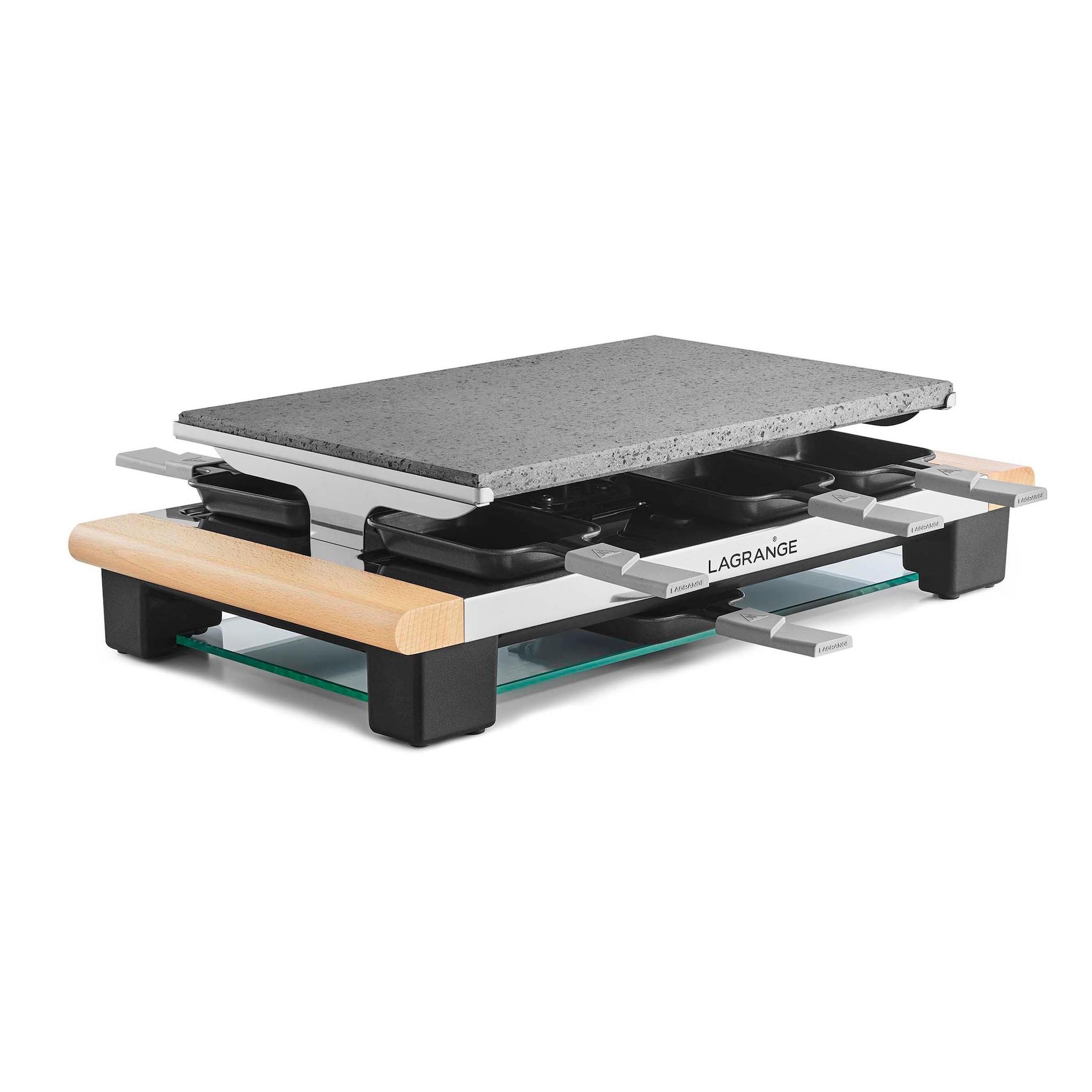 Voir la diapositive 5 : LAGRANGE Appareil à raclette pierre 399012 - Bois