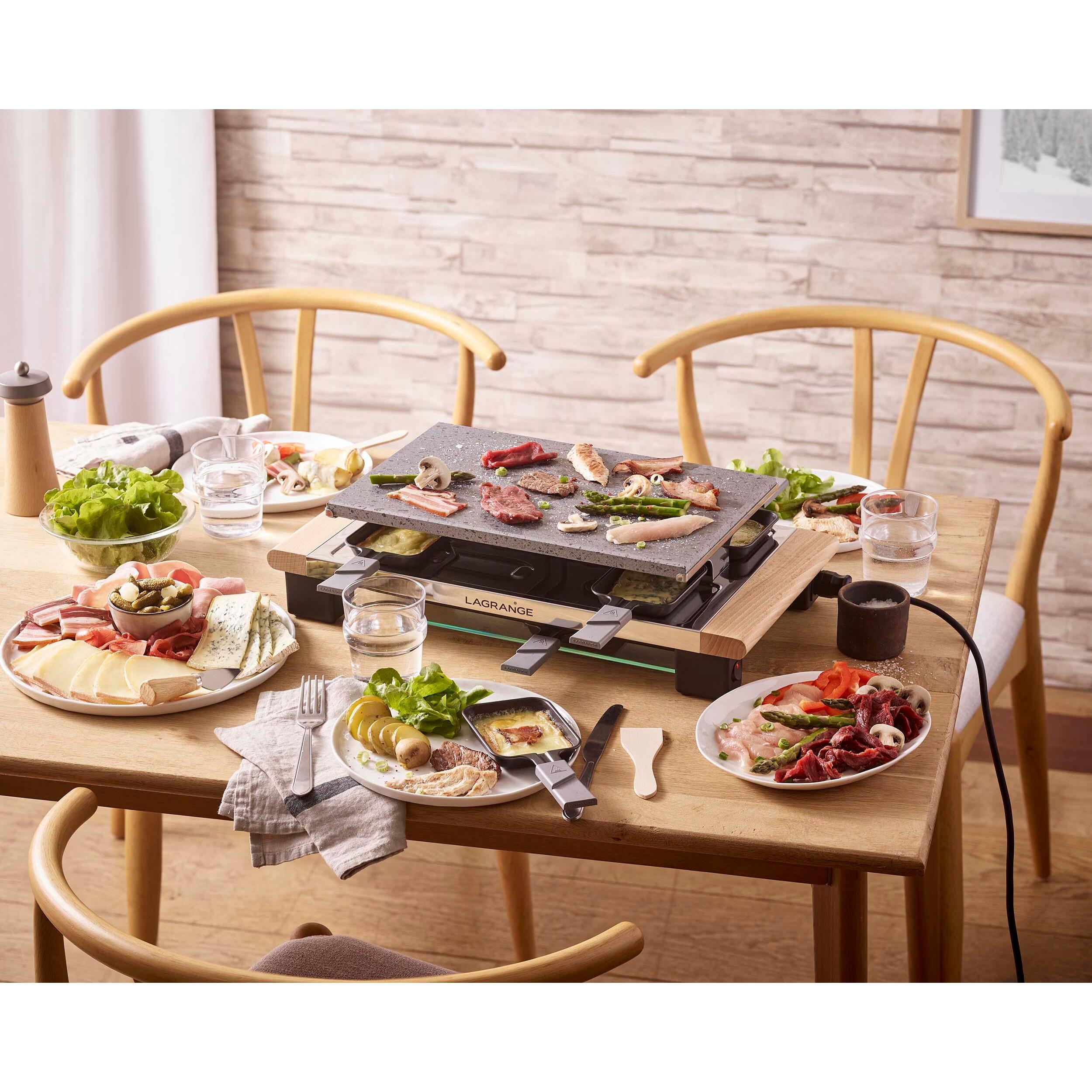 Voir la diapositive 6 : LAGRANGE Appareil à raclette pierre 399012 - Bois