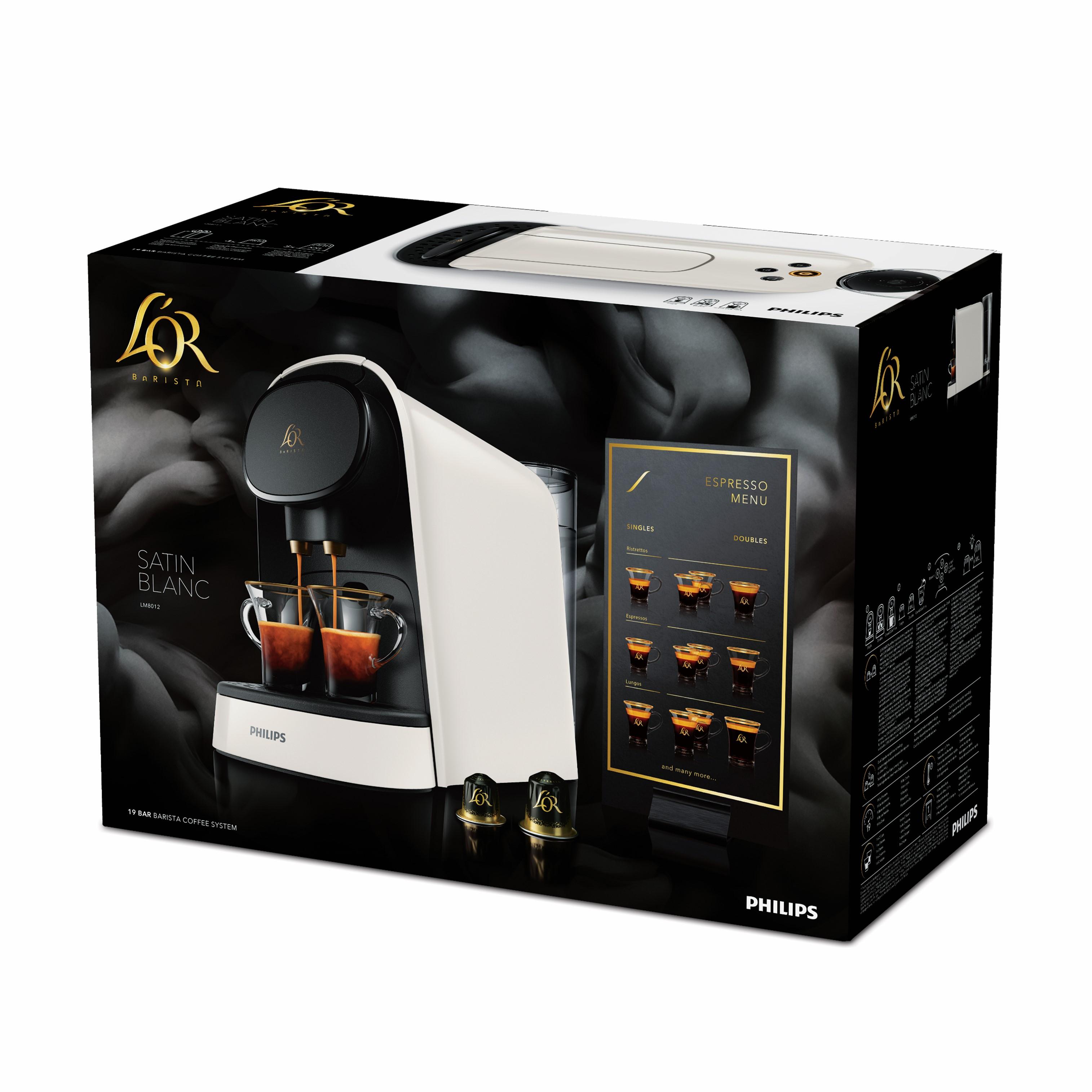 Voir la diapositive 6 : PHILIPS Machine à café à capsules LM8012 00 - Blanc satiné