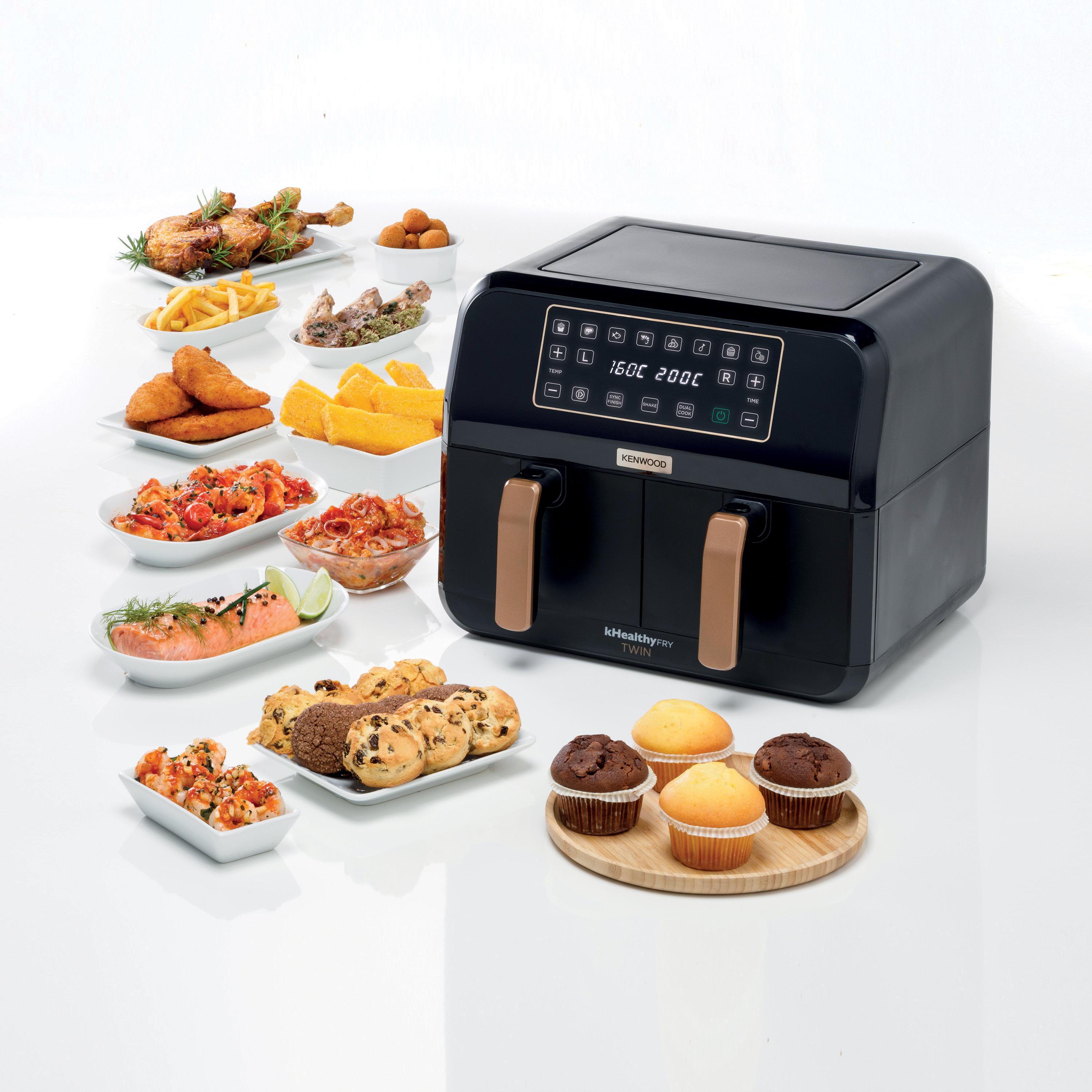 Voir la diapositive 2 : KENWOOD Friteuse sans huile à air chaud HFP15.000BK - Noir