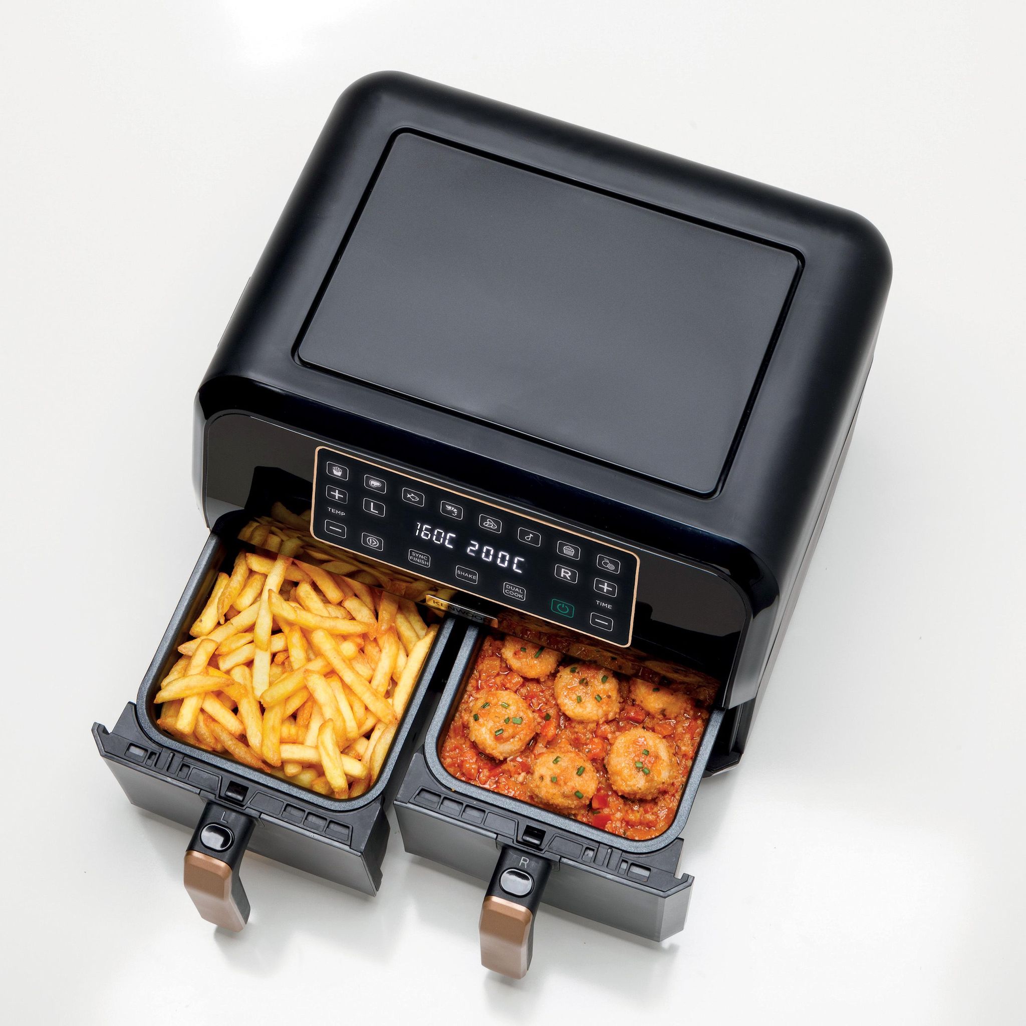 Voir la diapositive 10 : KENWOOD Friteuse sans huile à air chaud HFP15.000BK - Noir