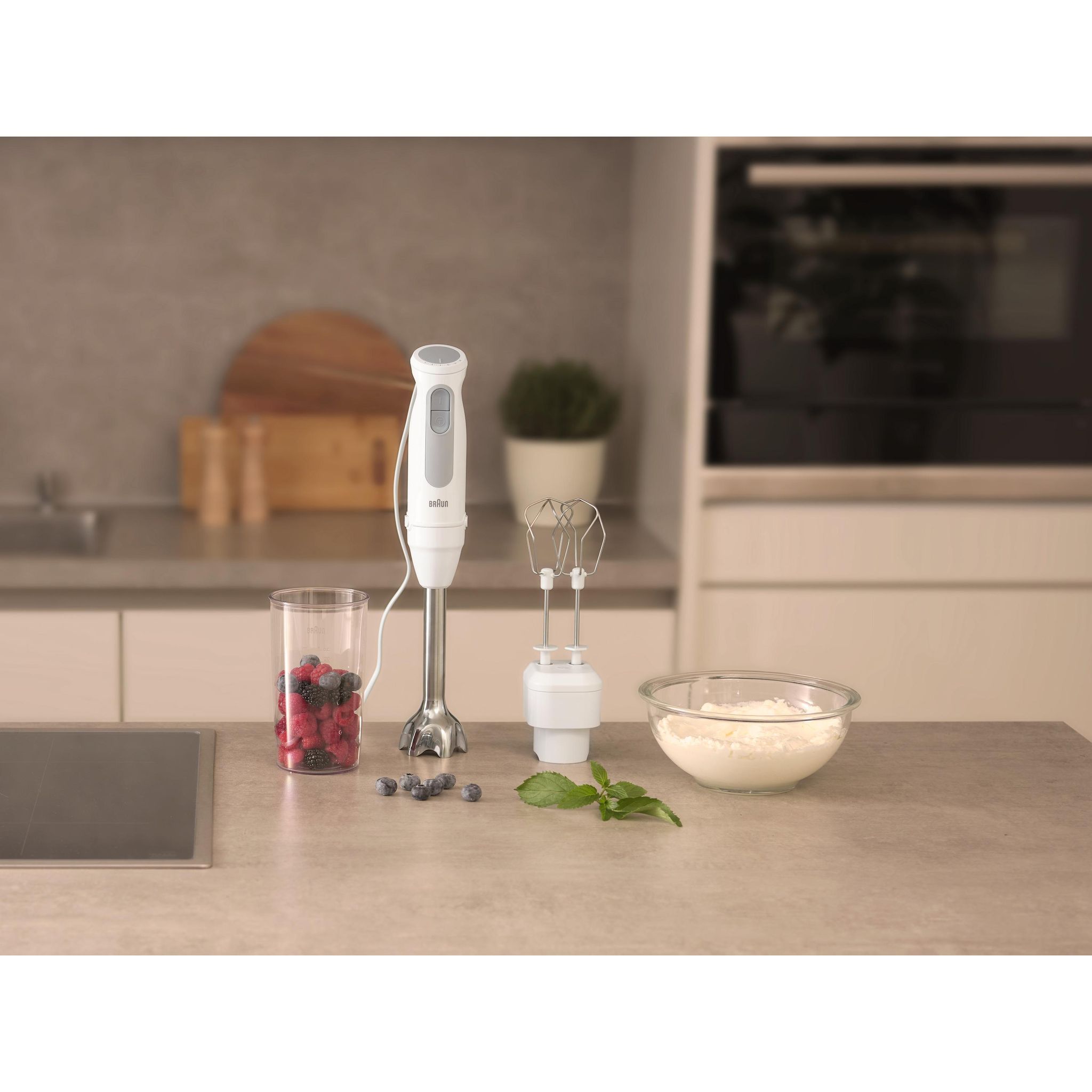 Voir la diapositive 12 : BRAUN Mixeur plongeant MQ50501M - Blanc