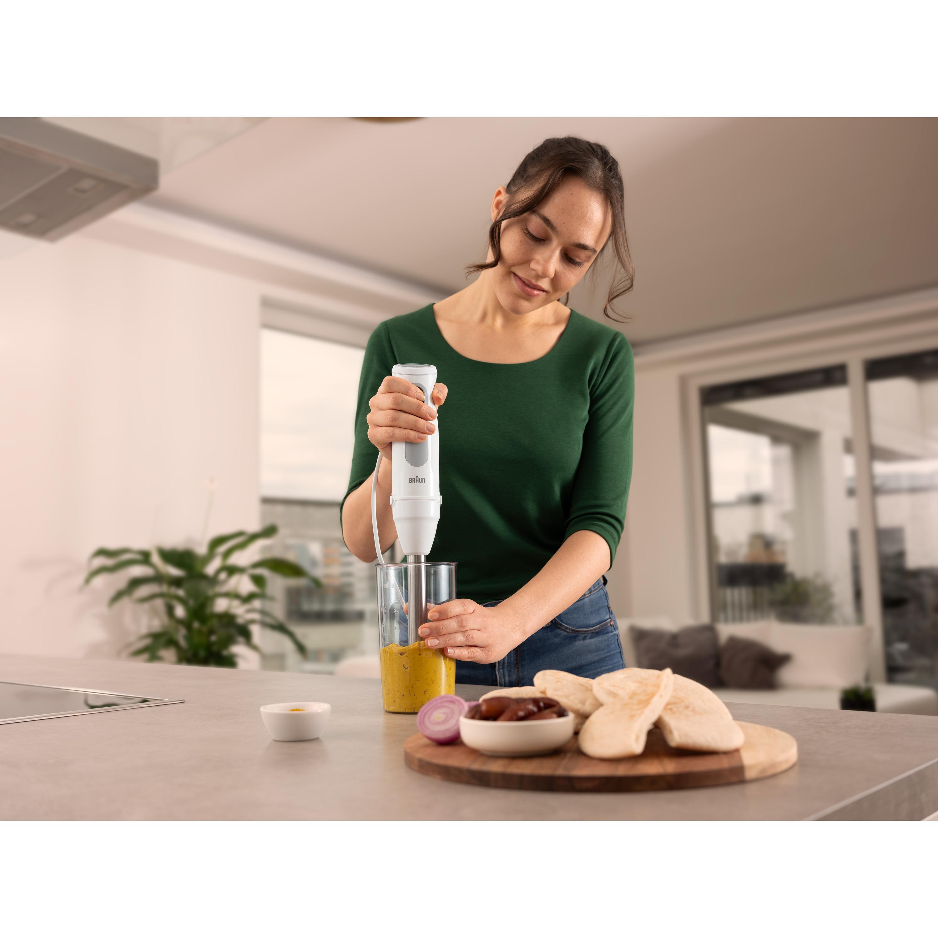 Voir la diapositive 13 : BRAUN Mixeur plongeant MQ50501M - Blanc