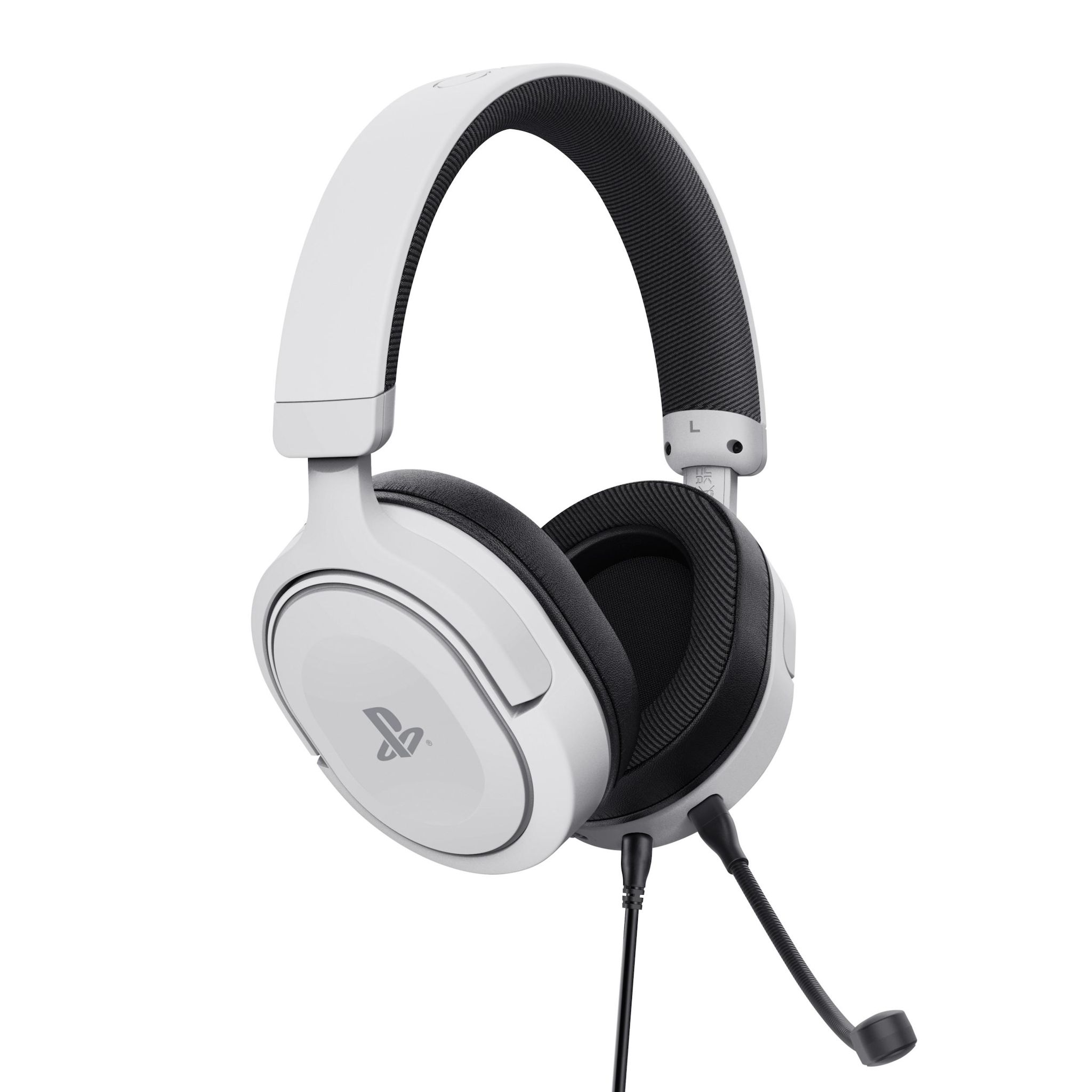 Voir la diapositive 3 : TRUST Casque Gaming Filaire Forta Blanc - PS5