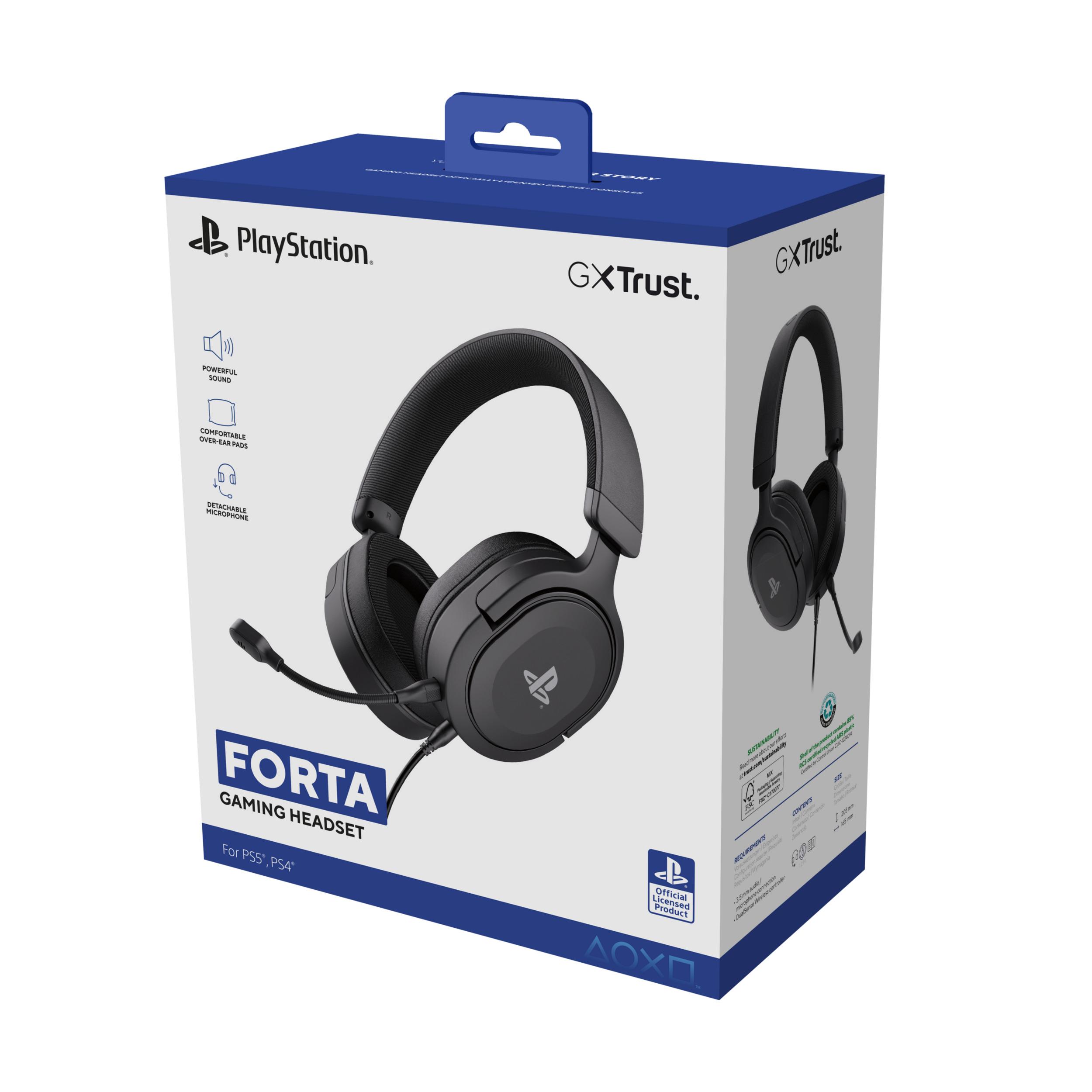 Voir la diapositive 5 : TRUST Casque Gaming Filaire Forta Noir - PS5