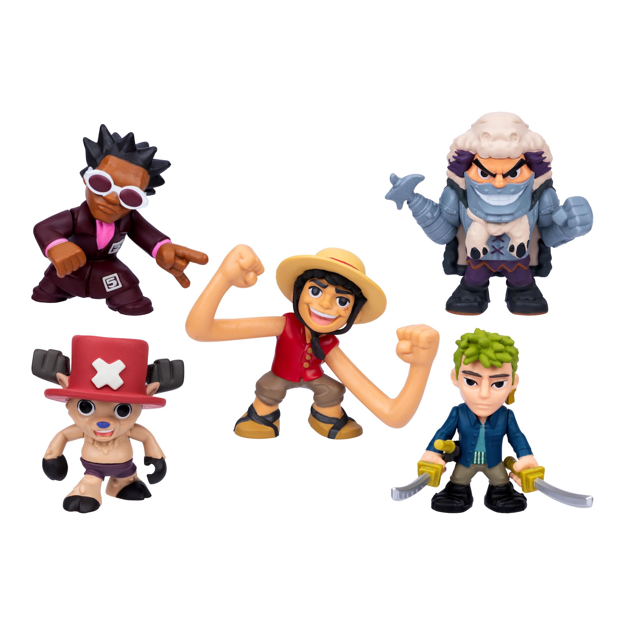 Voir la diapositive 4 : MOOSE Mini Figurines x5 One Piece Netlix