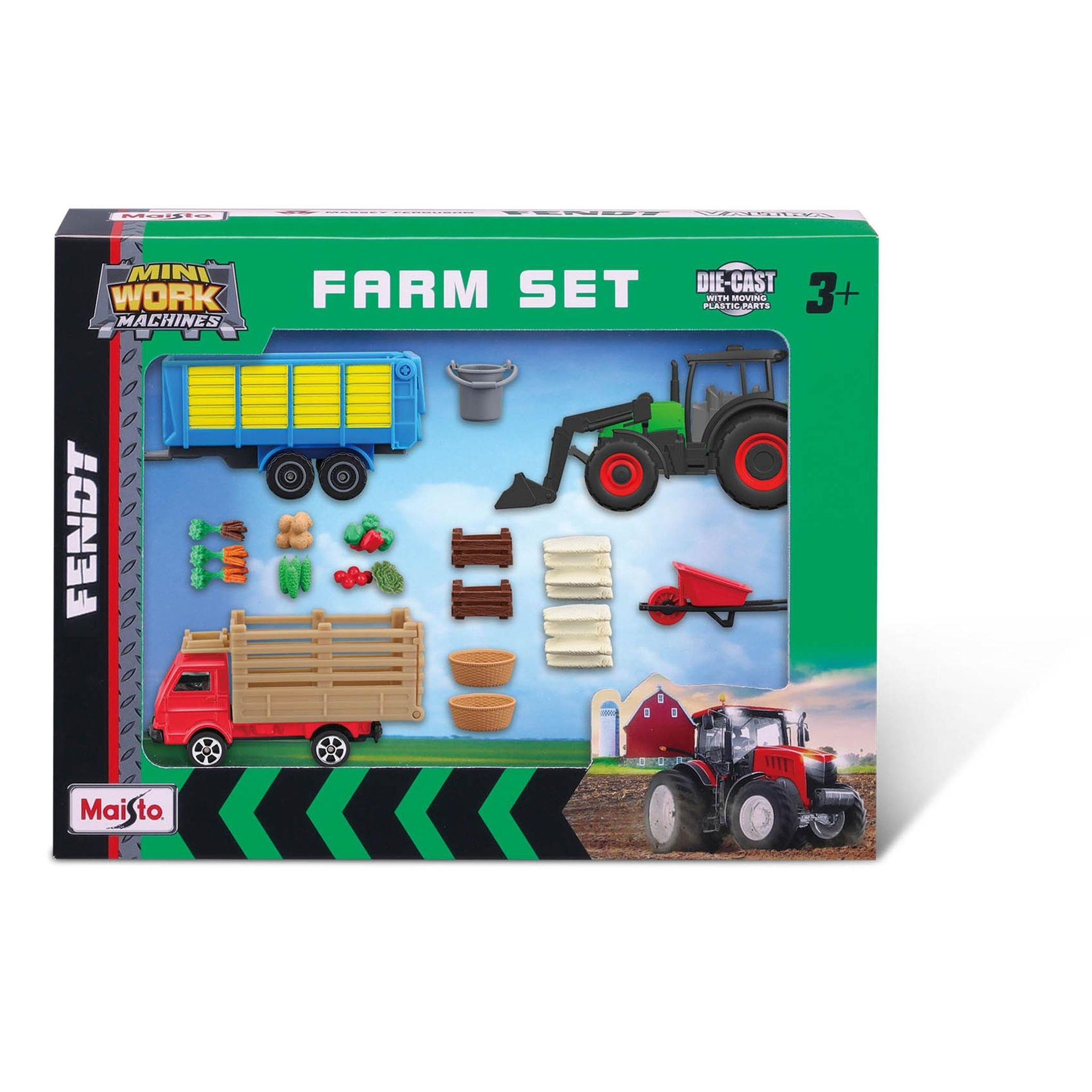 BBURAGO Playset de la Ferme FENDT échelle 1/72
