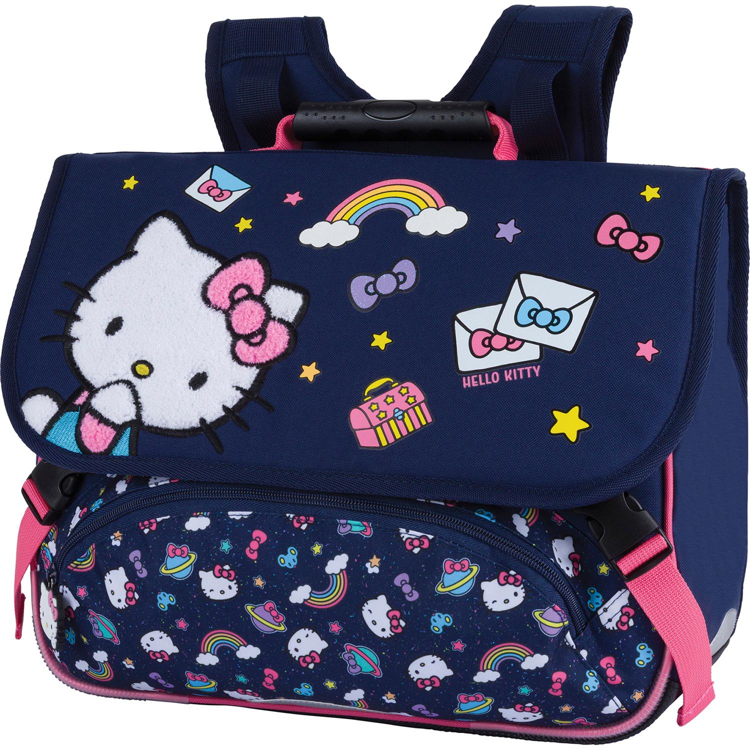 OBERTHUR Cartable 2 compartiments 38cm Hello Kitty - Marine