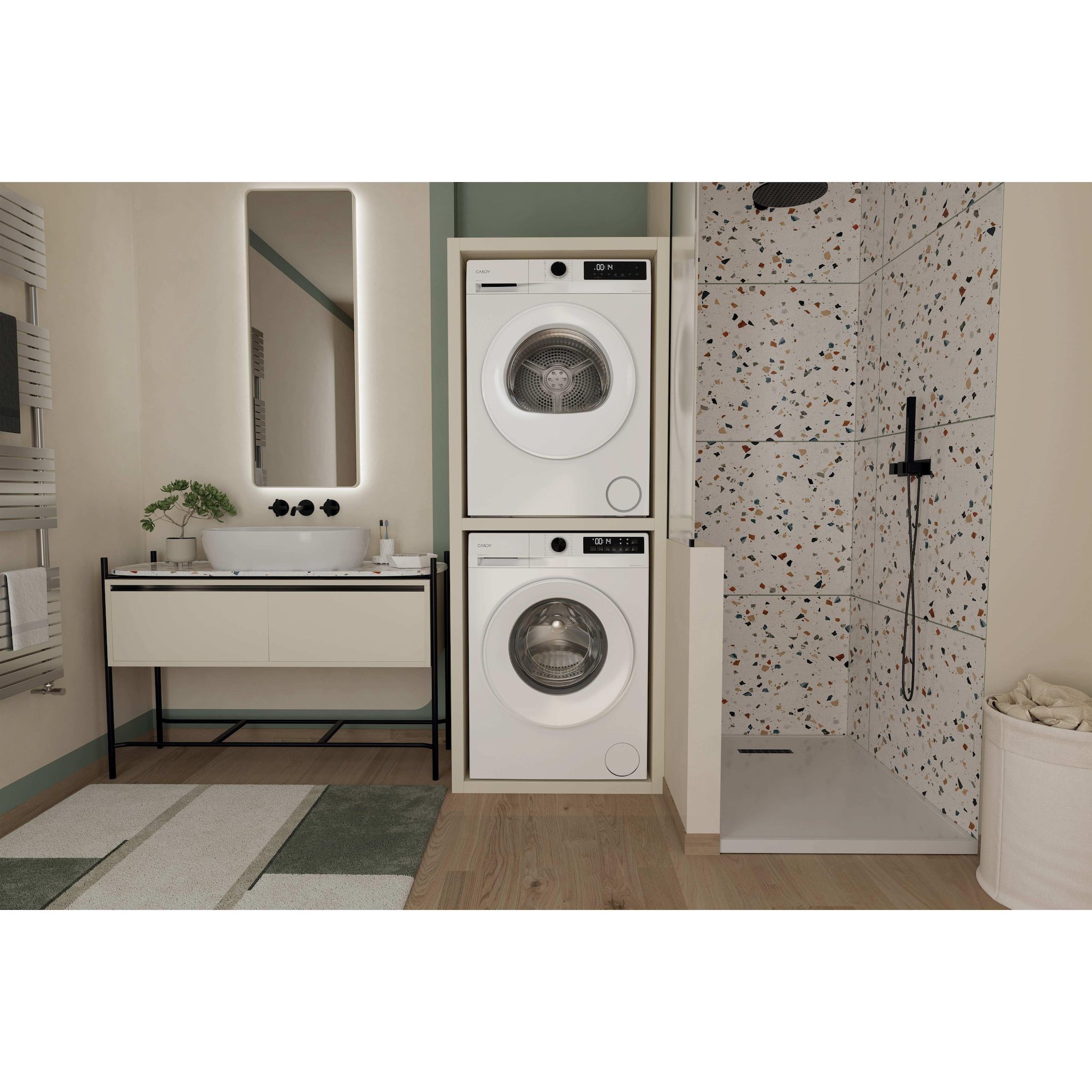 Voir la diapositive 6 : CANDY Sèche linge hublot GDL 8N1S, Pompe à chaleur, E