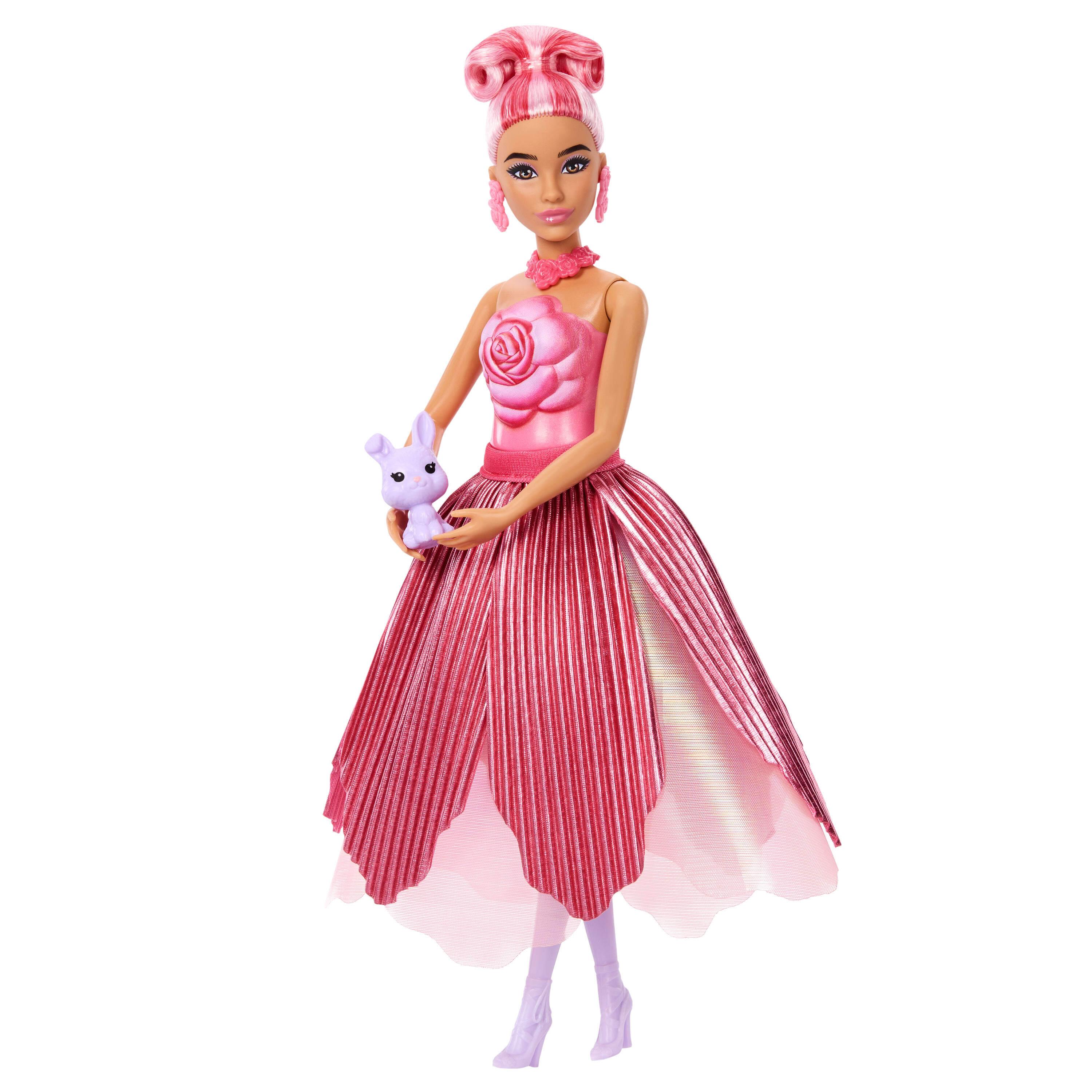 Voir la diapositive 3 : MATTEL Poupée Barbie Surprise Pétale Pop Rose Rouge