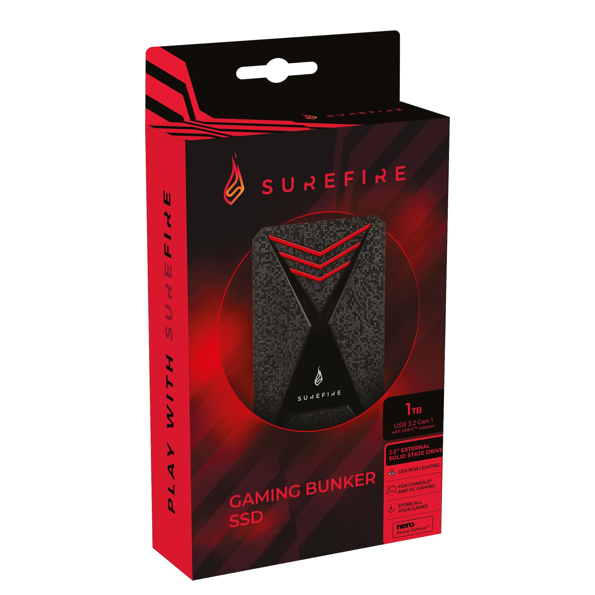 Voir la diapositive 2 : SUREFIRE Disque Dur externe 1To USB 3 3.2 - Noir
