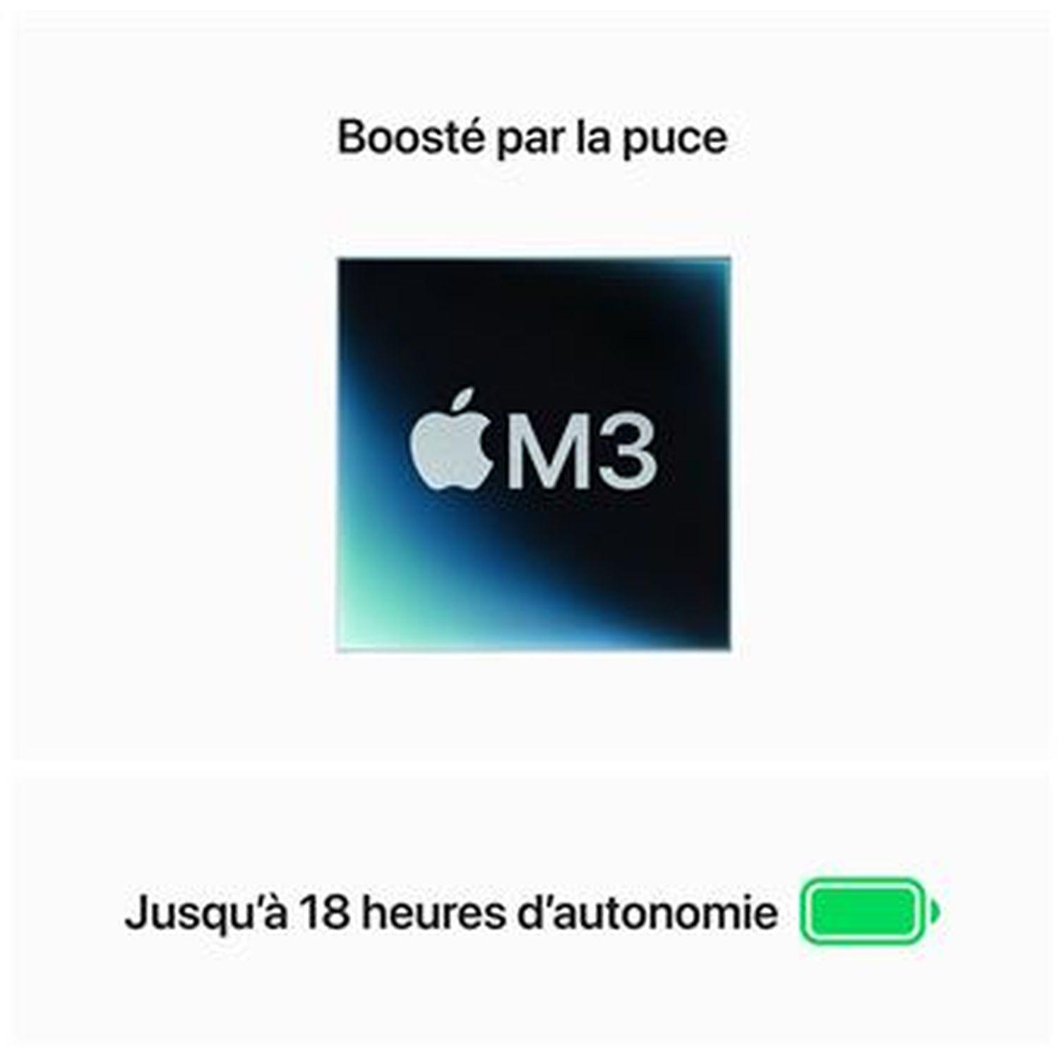 Voir la diapositive 4 : APPLE MacBook Air 15" 256 Go SSD 16 Go RAM Puce M3 CPU 8 Cœurs GPU 10 Cœurs - Gris sidéral