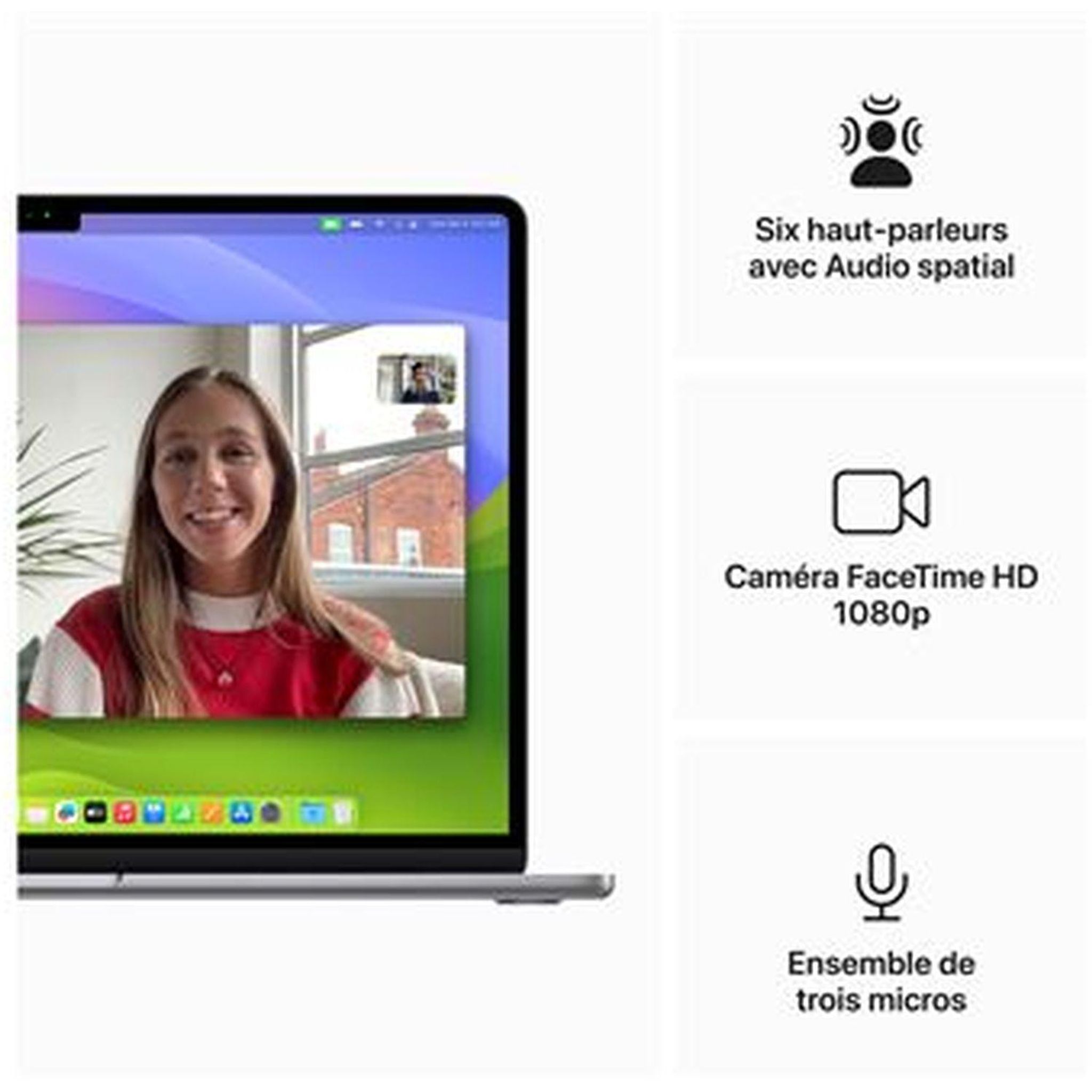 Voir la diapositive 6 : APPLE MacBook Air 15" 256 Go SSD 16 Go RAM Puce M3 CPU 8 Cœurs GPU 10 Cœurs - Gris sidéral