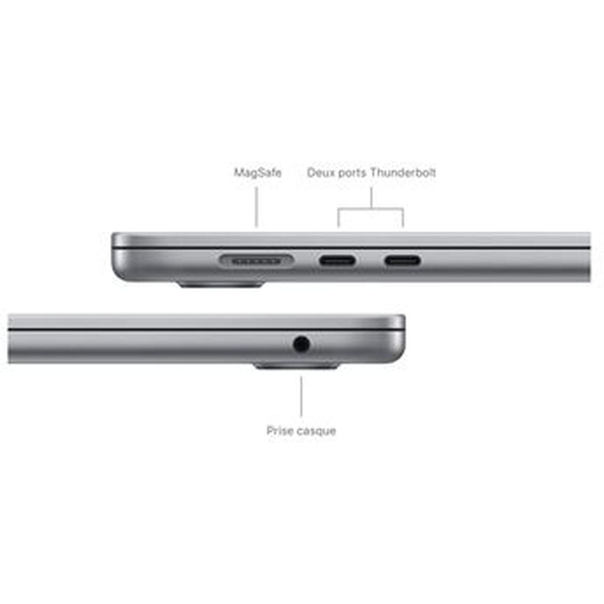 Voir la diapositive 7 : APPLE MacBook Air 15" 256 Go SSD 16 Go RAM Puce M3 CPU 8 Cœurs GPU 10 Cœurs - Gris sidéral