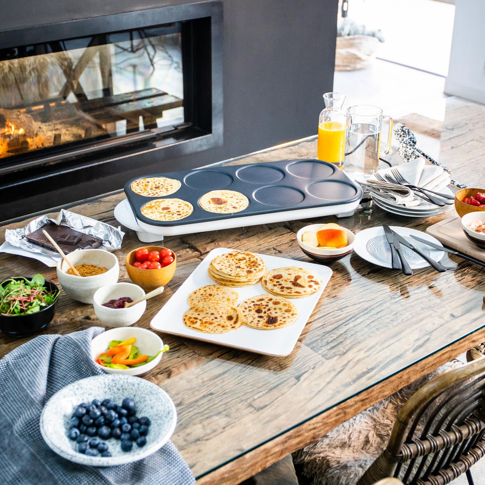 Voir la diapositive 5 : LIVOO Maxi crêpes party DOC186 - Blanc