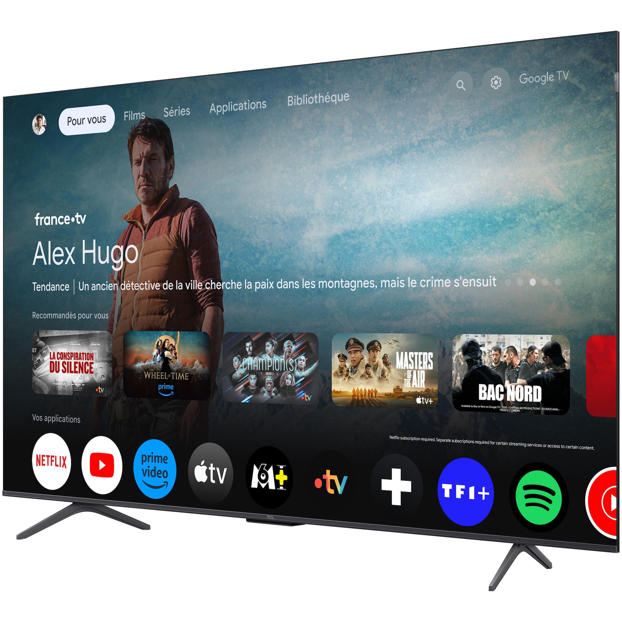 Voir la diapositive 3 : TCL TV QLED 55P8K 2025