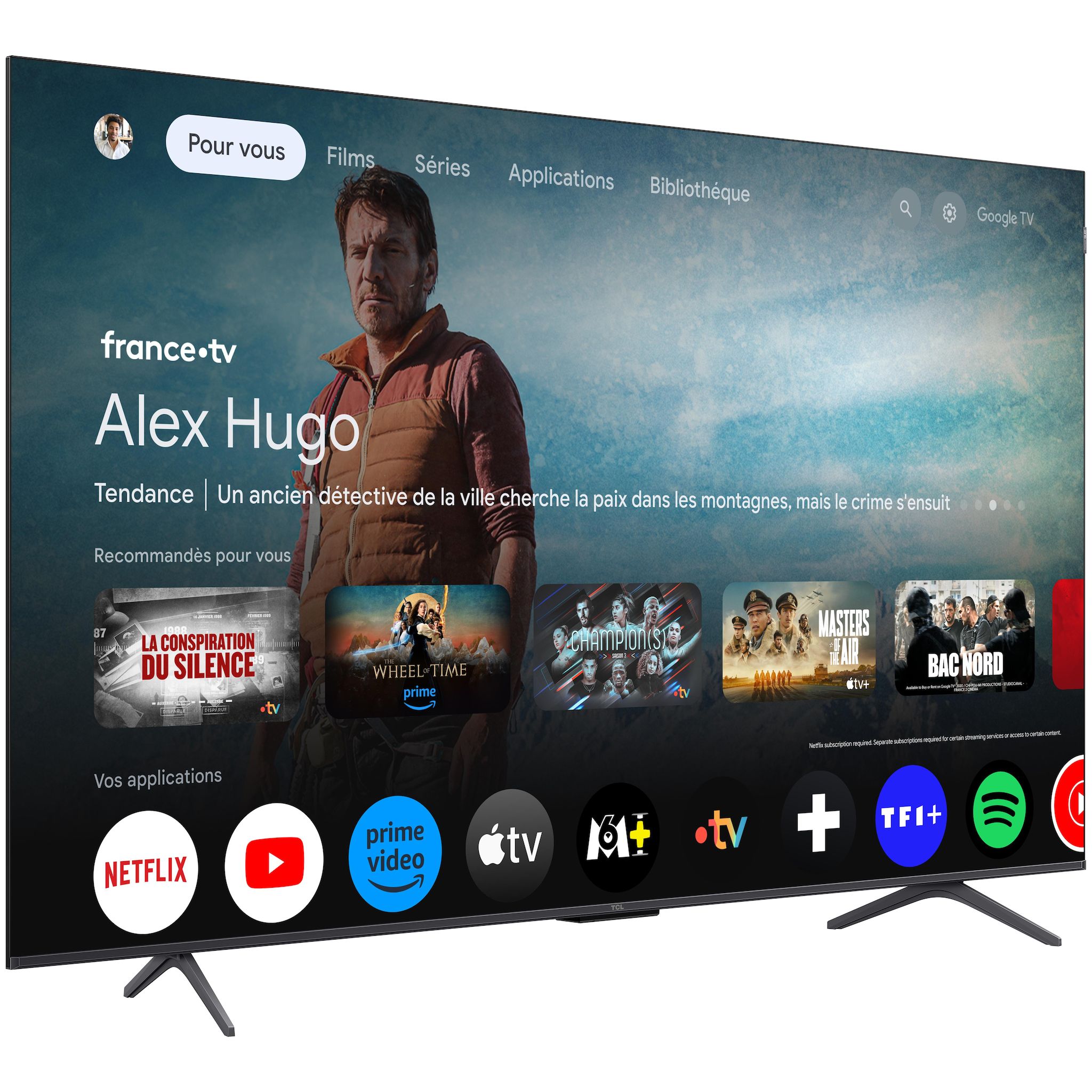 Voir la diapositive 4 : TCL TV QLED 55P8K 2025