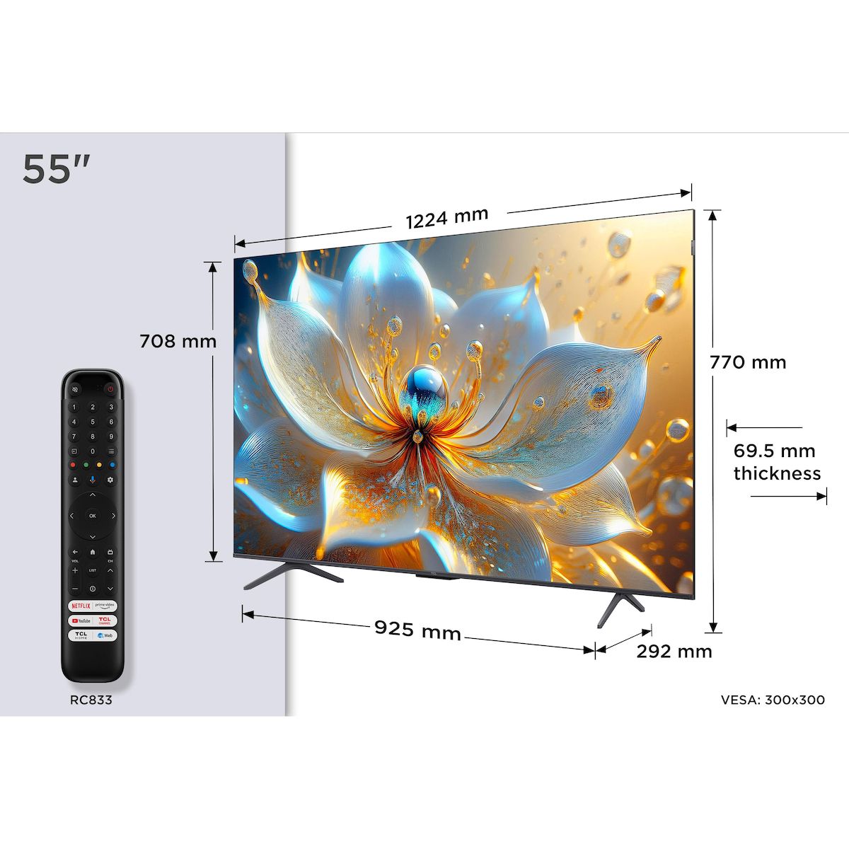 TCL TV QLED 55P8K 2025