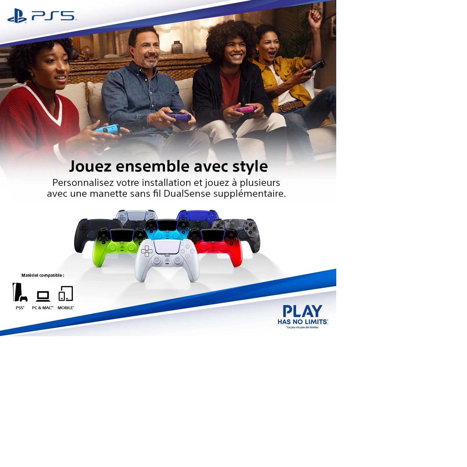 Voir la diapositive 4 : SONY Manette Sans Fil DualSense - Chrome Pearl PS5