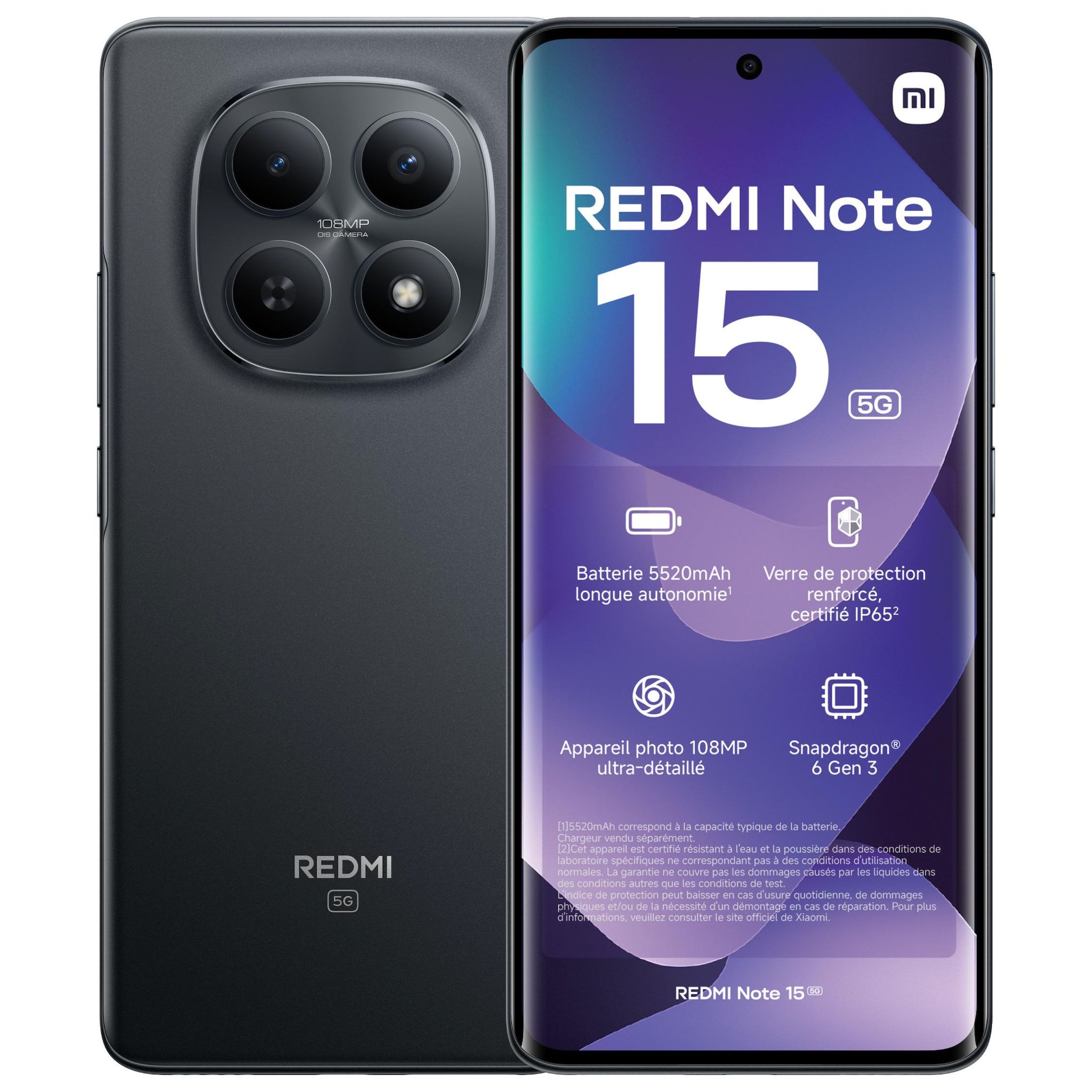 XIAOMI Redmi Note 15 5G 256Go - Noir
