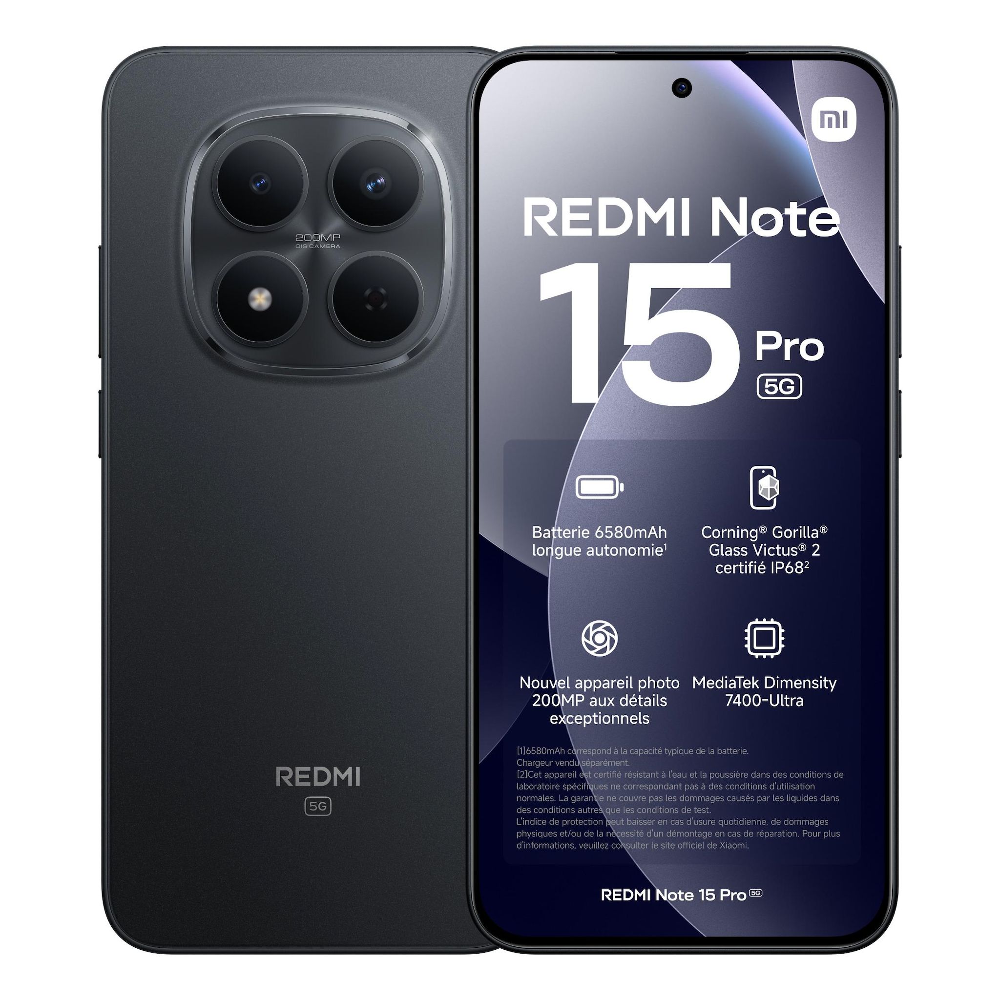 XIAOMI Redmi Note 15 Pro 5G 256Go - Noir