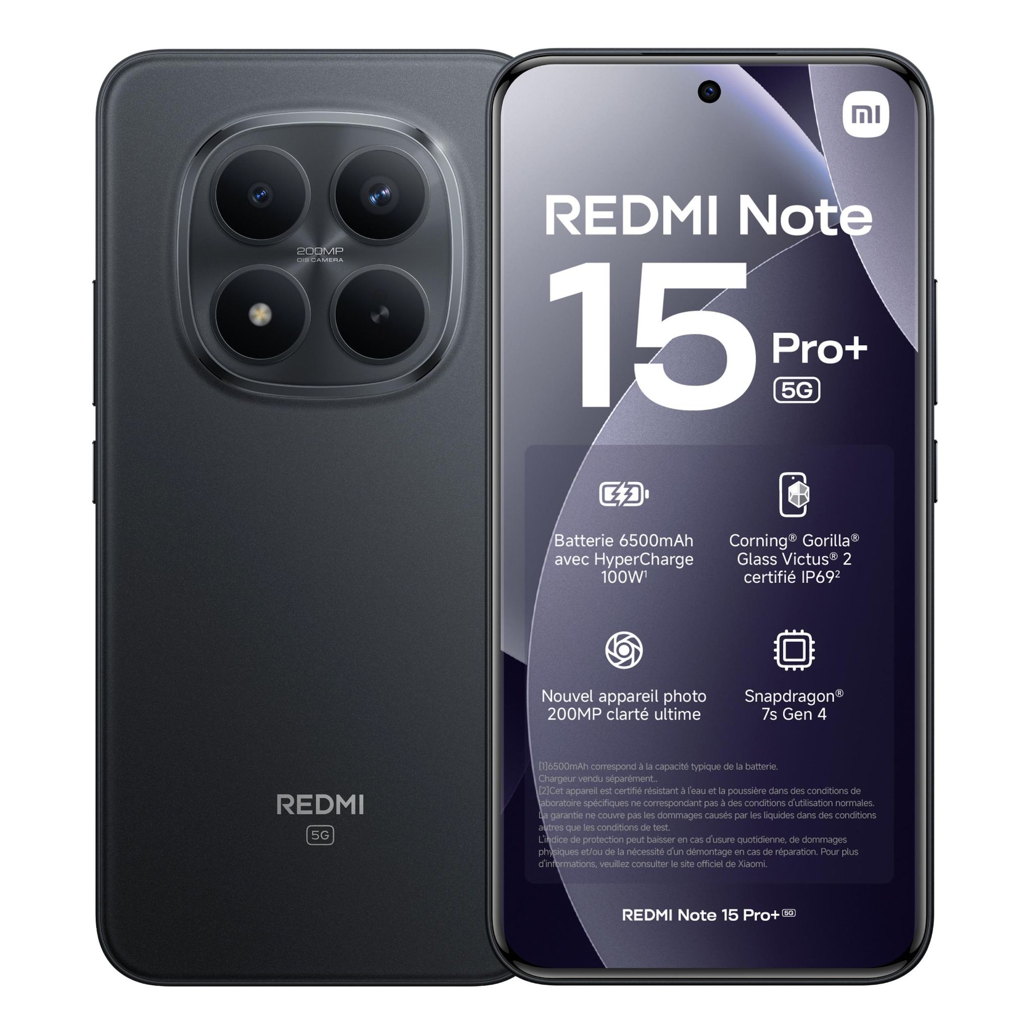 XIAOMI Redmi Note 15 Pro + 5G 256Go - Noir