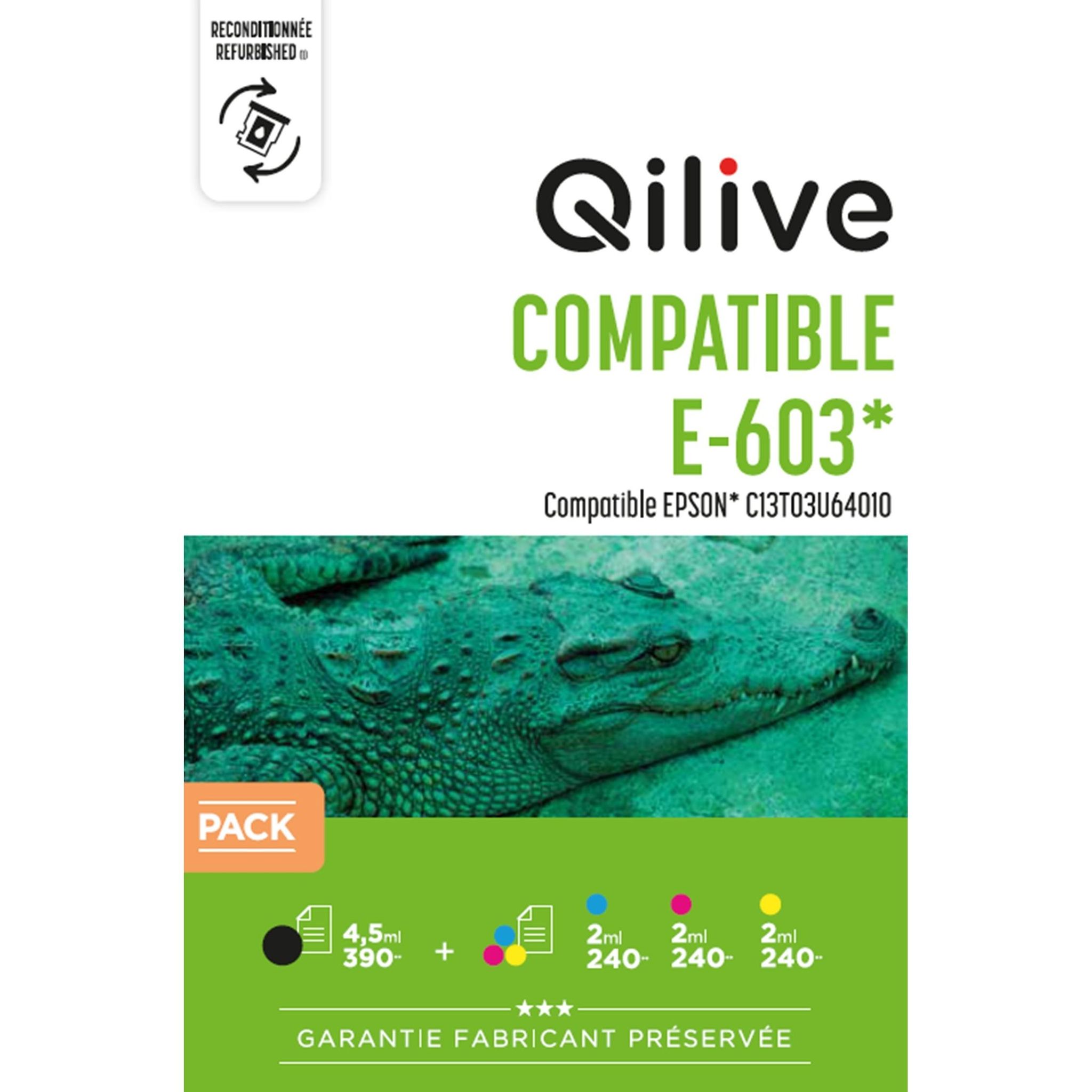QILIVE Cartouche d'encre pour Espon E-603 pack - Noir et Couleurs
