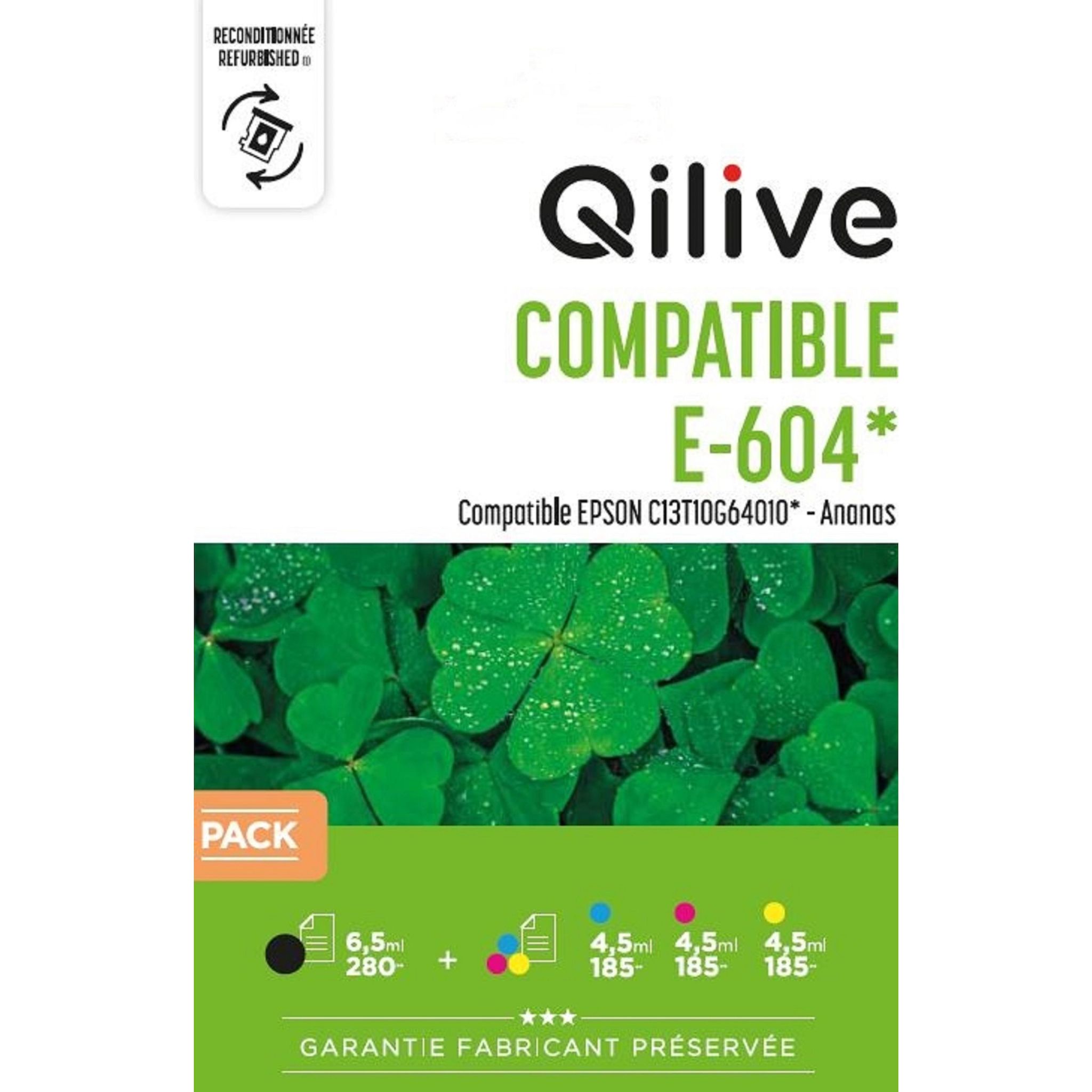 QILIVE Cartouche d'encre pour Espon E-604 - Noir et Couleur