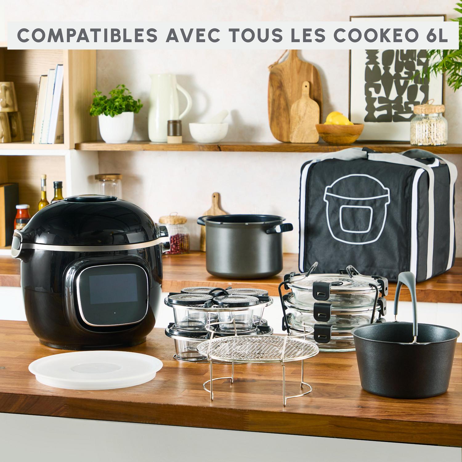 Voir la diapositive 6 : MOULINEX Kit de 8 verrines superposables Cookeo XA6140E0 - Gris