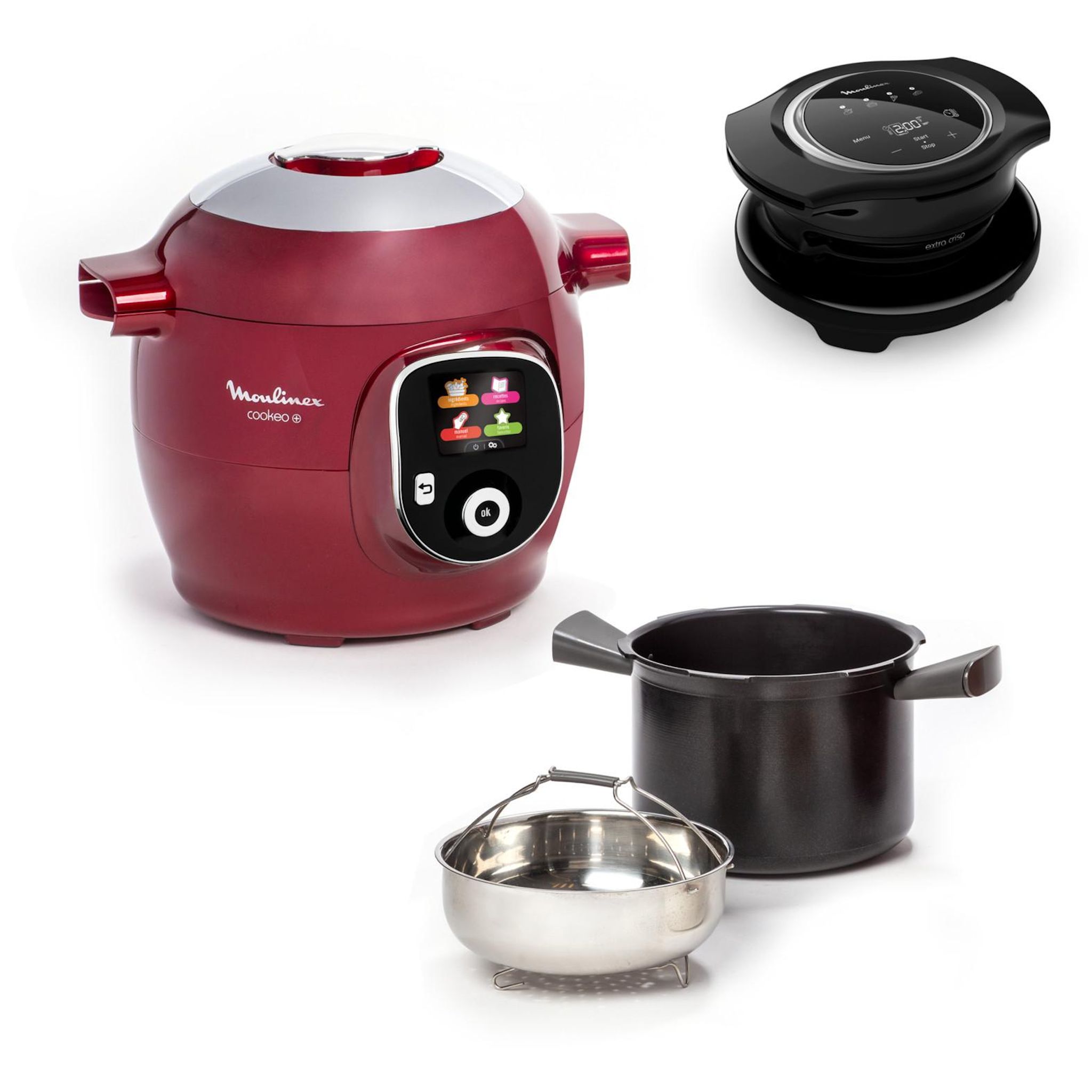 MOULINEX Multicuiseur intelligent Cookeo YY5571FB Rouge + Extra Crisp