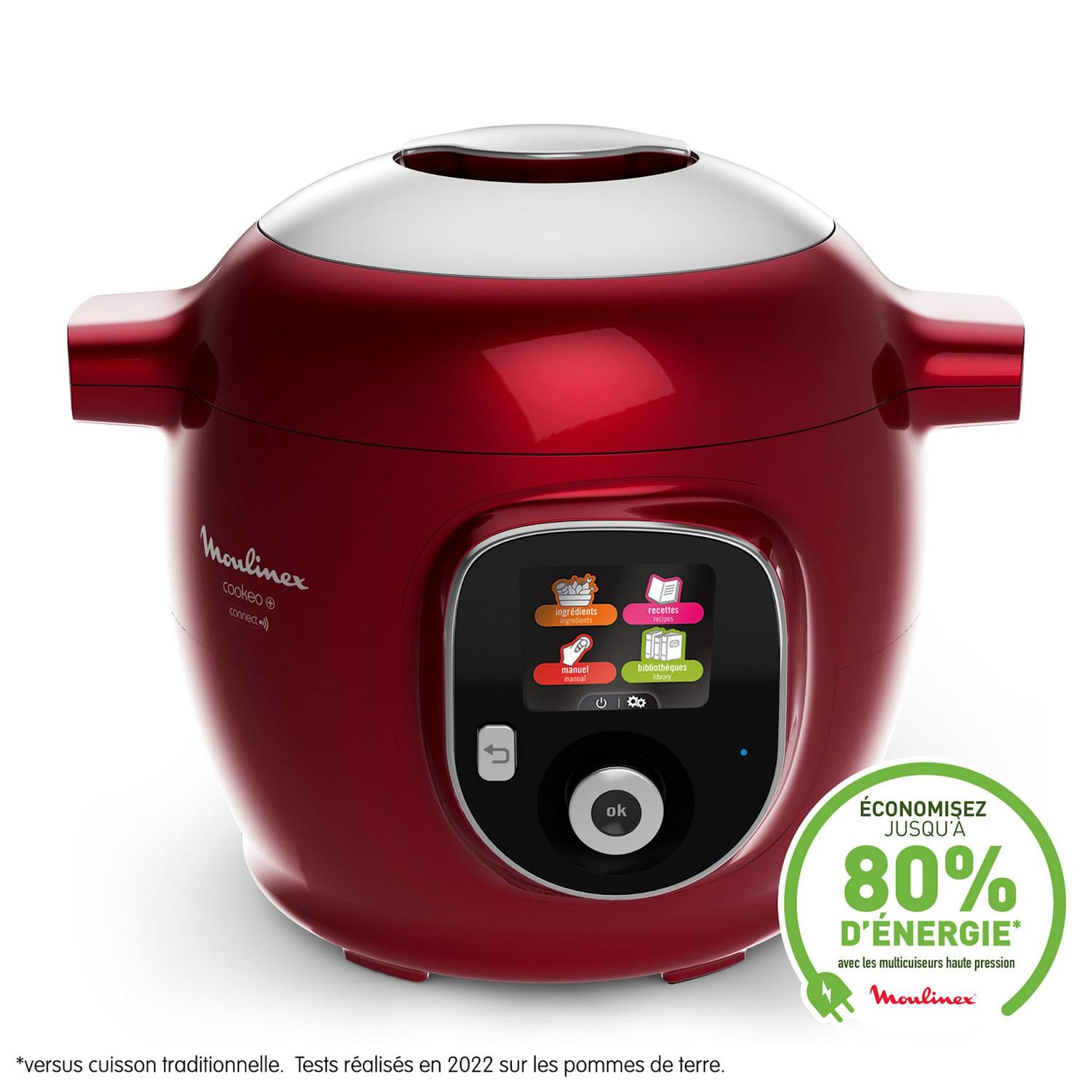 Voir la diapositive 2 : MOULINEX Multicuiseur intelligent Cookeo YY5571FB Rouge + Extra Crisp