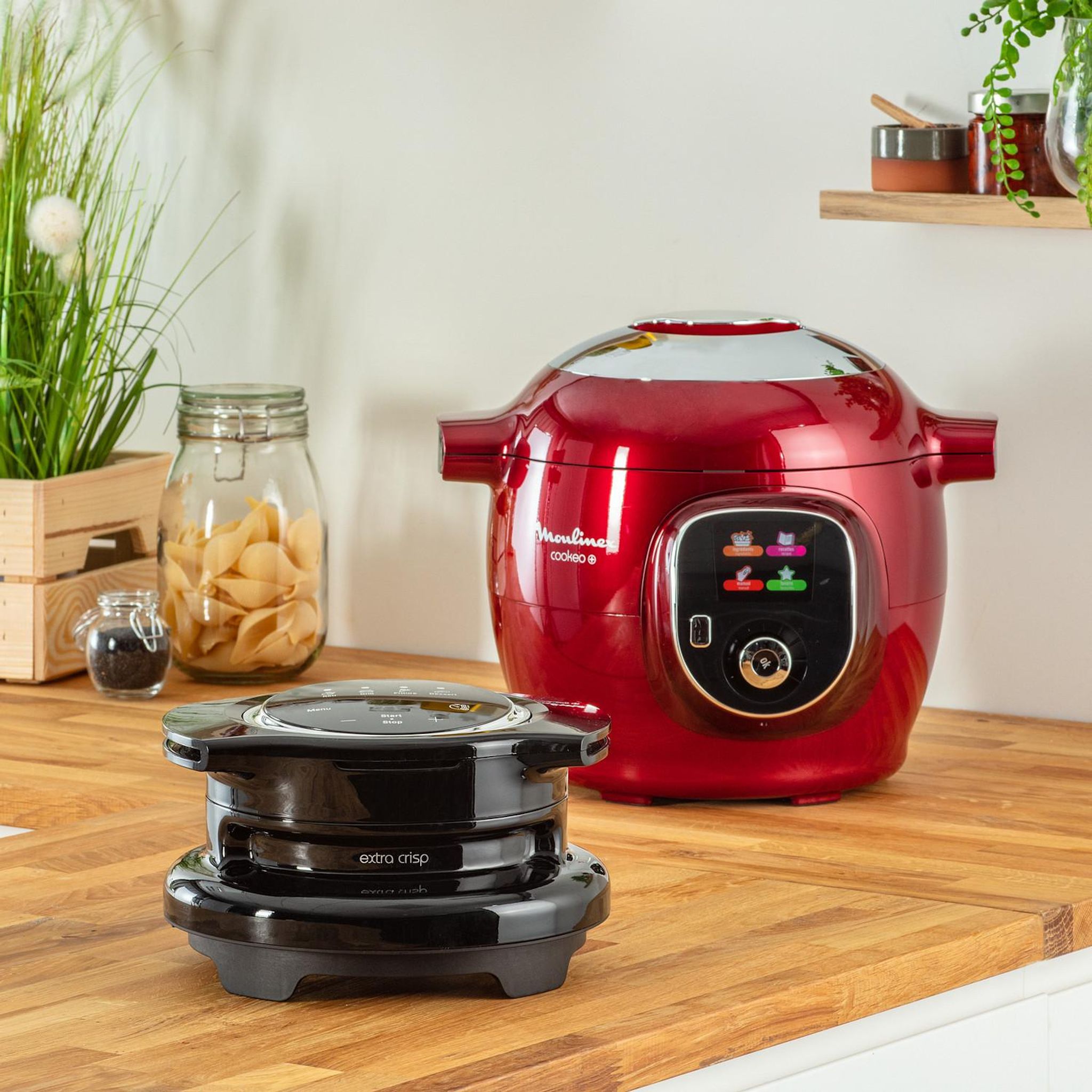 Voir la diapositive 3 : MOULINEX Multicuiseur intelligent Cookeo YY5571FB Rouge + Extra Crisp