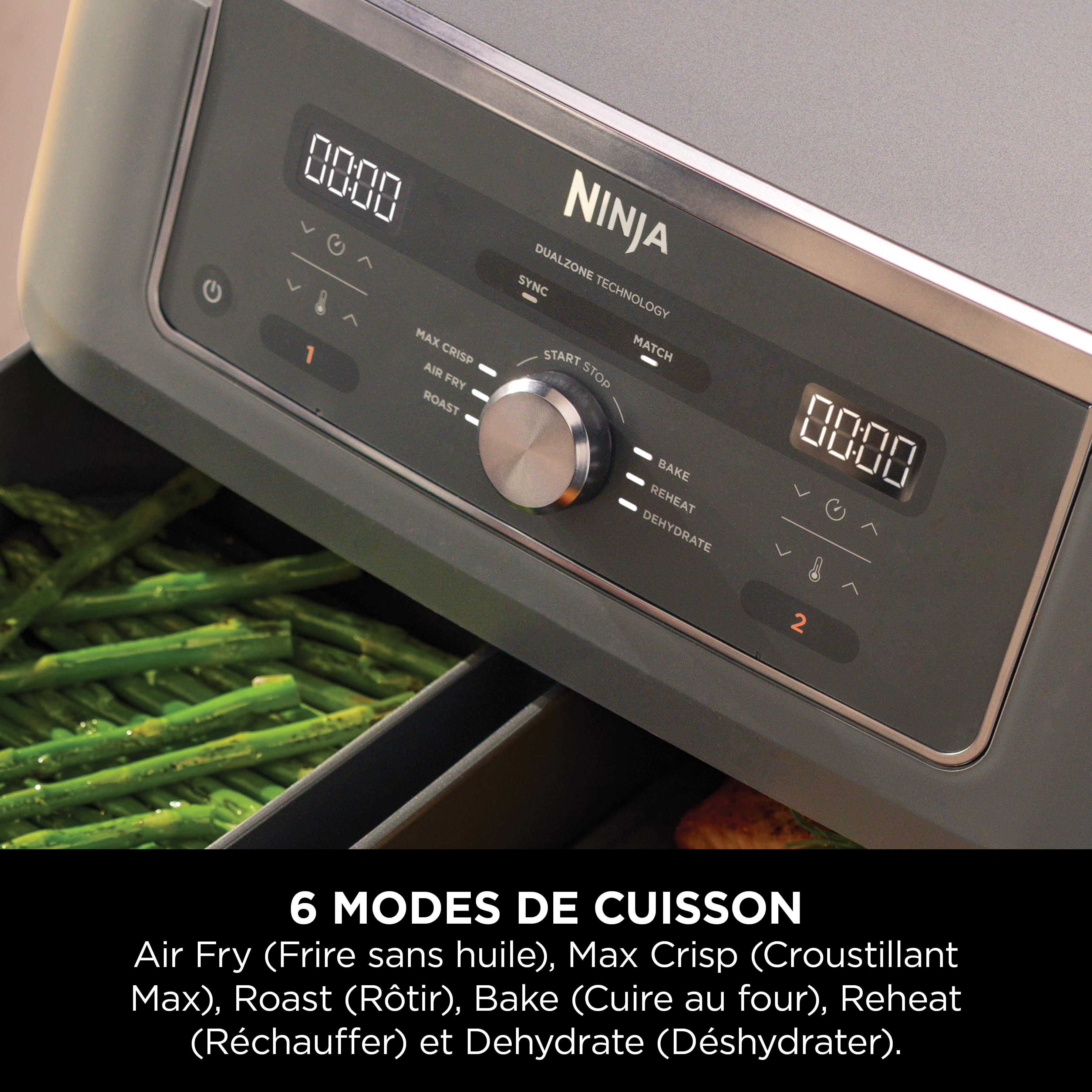 Voir la diapositive 4 : NINJA Friteuse sans huile à air chaud DZ400EU - Noir