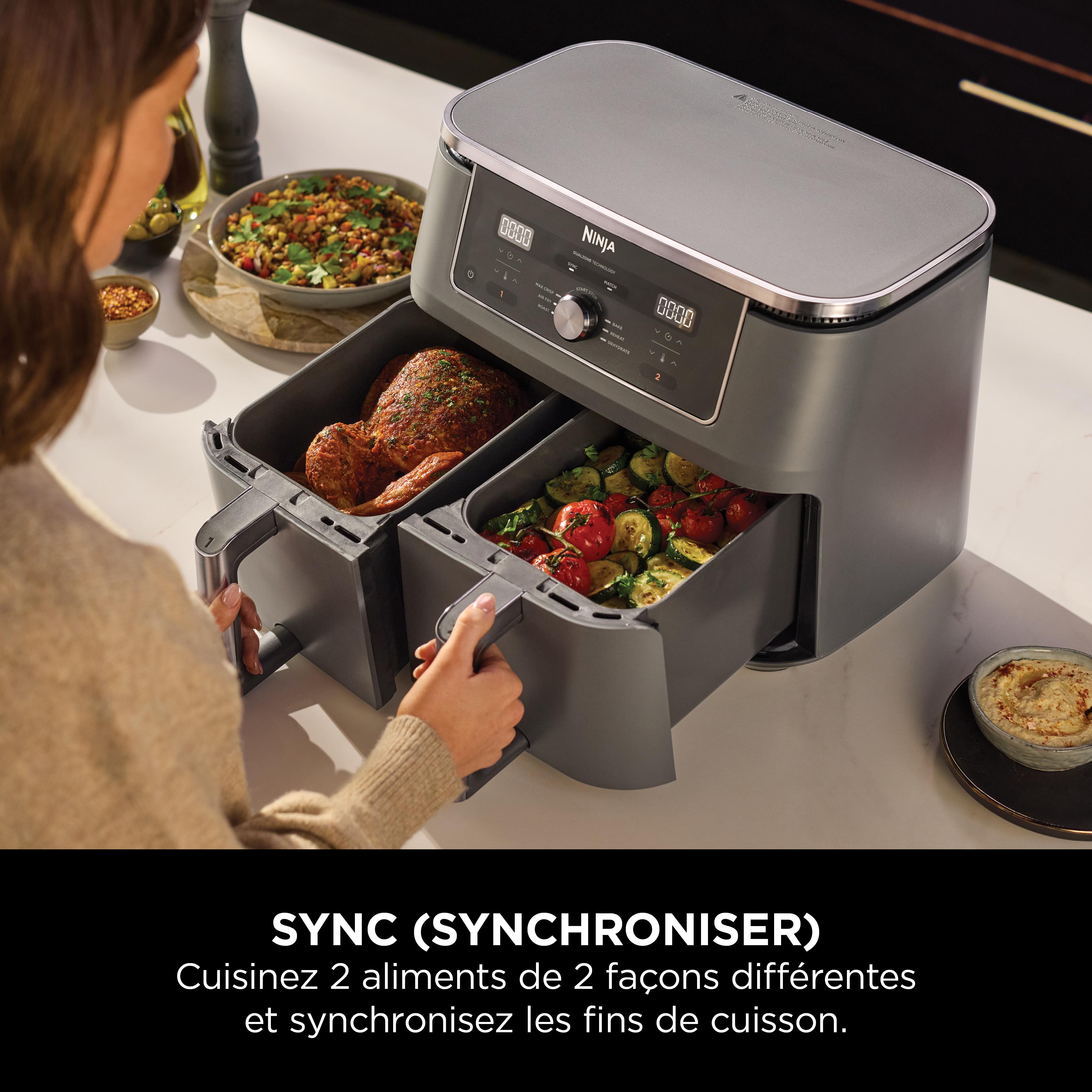 Voir la diapositive 6 : NINJA Friteuse sans huile à air chaud DZ400EU - Noir