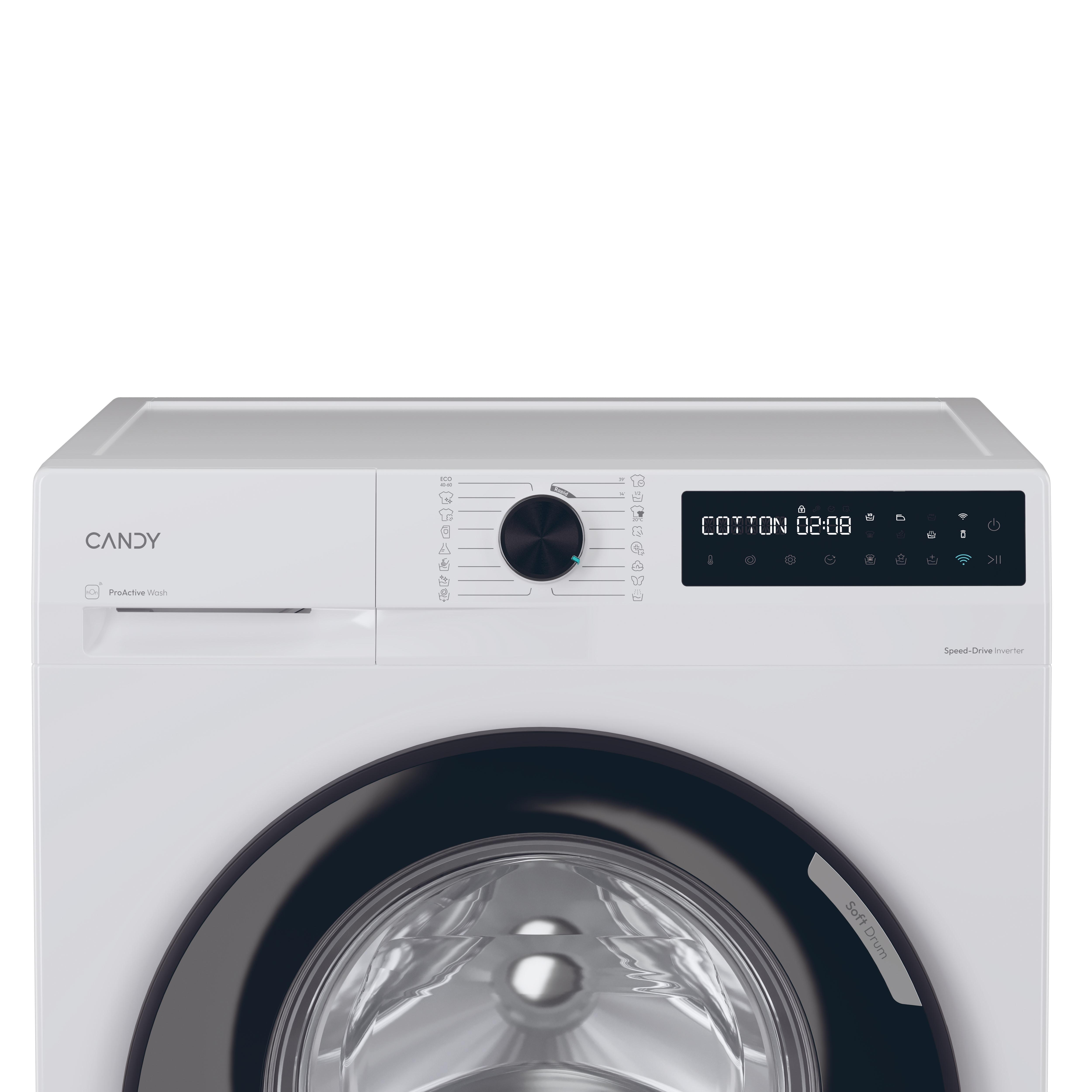 Voir la diapositive 6 : CANDY Lave linge hublot BR49B8S, 9 kg, 1400 T/min, A
