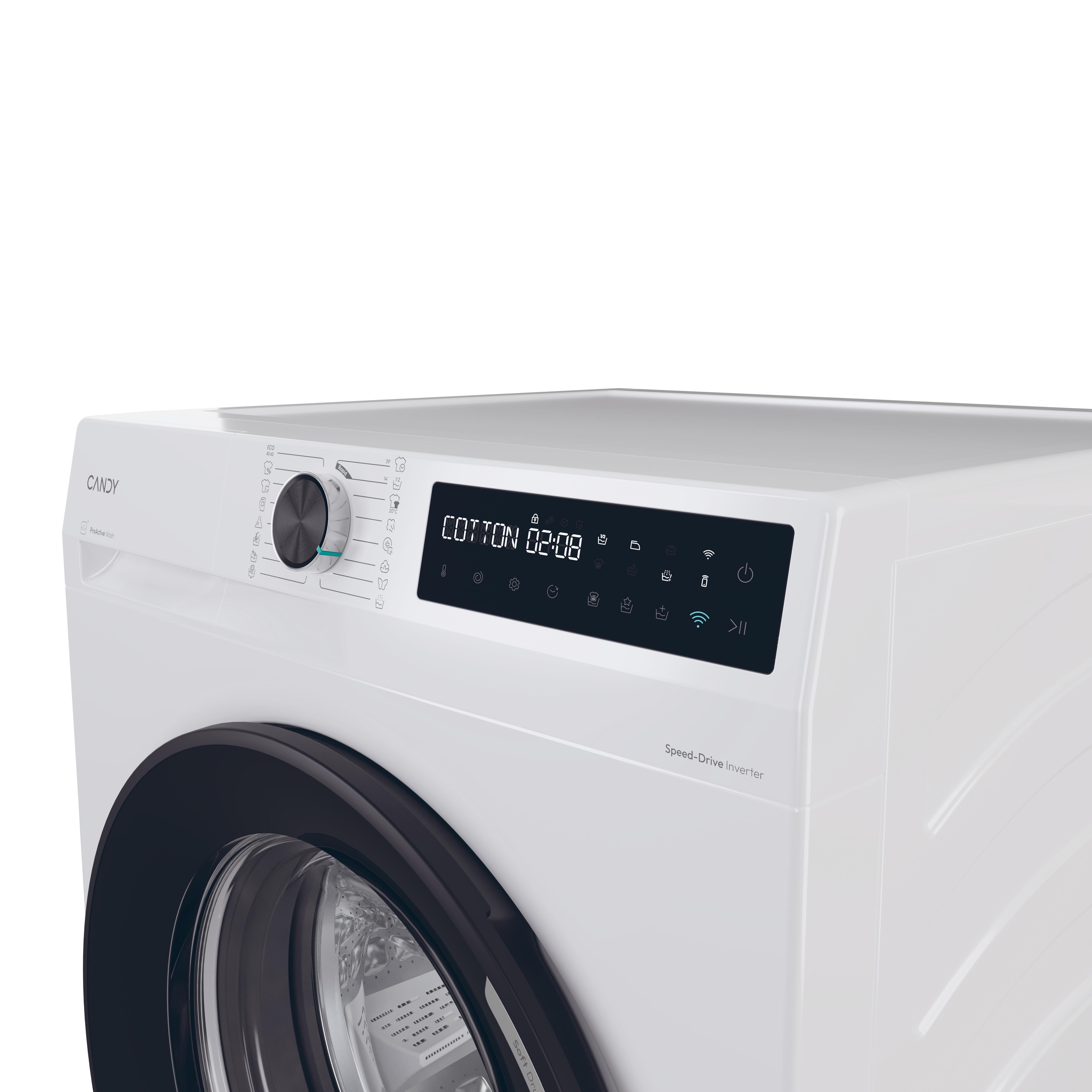 Voir la diapositive 7 : CANDY Lave linge hublot BR49B8S, 9 kg, 1400 T/min, A