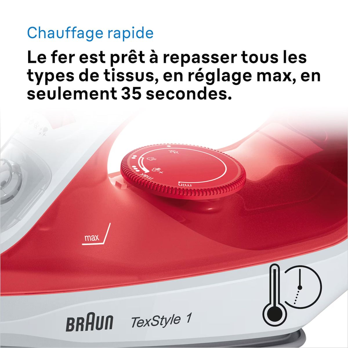 BRAUN Fer à repasser SI1019RD - Rouge et blanc