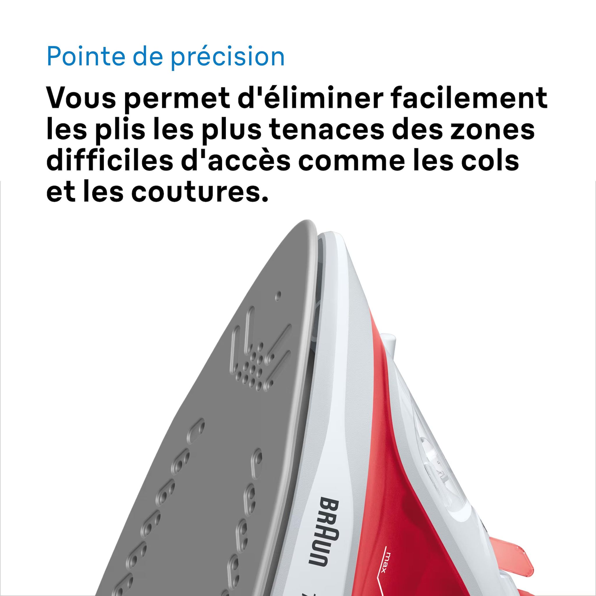 Voir la diapositive 7 : BRAUN Fer à repasser SI1019RD - Rouge et blanc