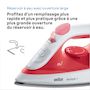 Voir la diapositive 8 : BRAUN Fer à repasser SI1019RD - Rouge et blanc