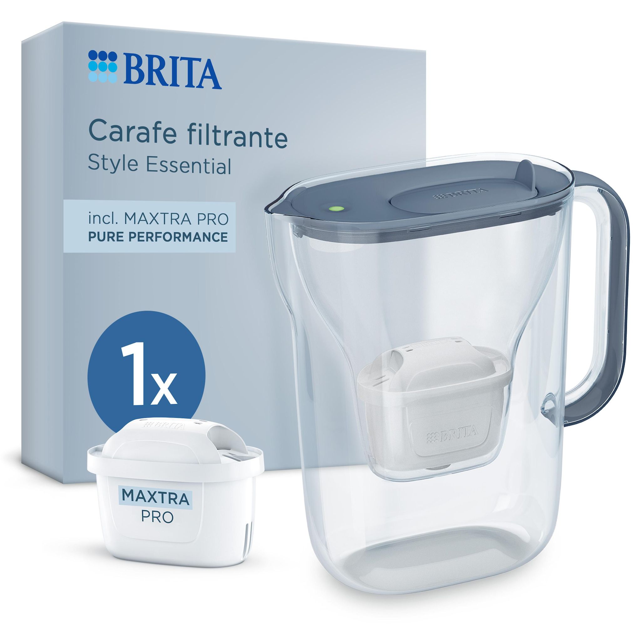 Voir la diapositive 1 : BRITA Carafe filtrante style essential