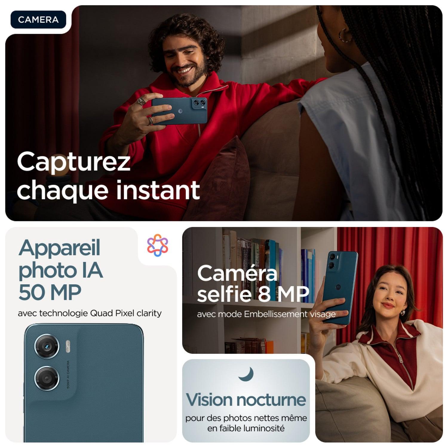 Voir la diapositive 5 : MOTOROLA G06 64Go - Bleu