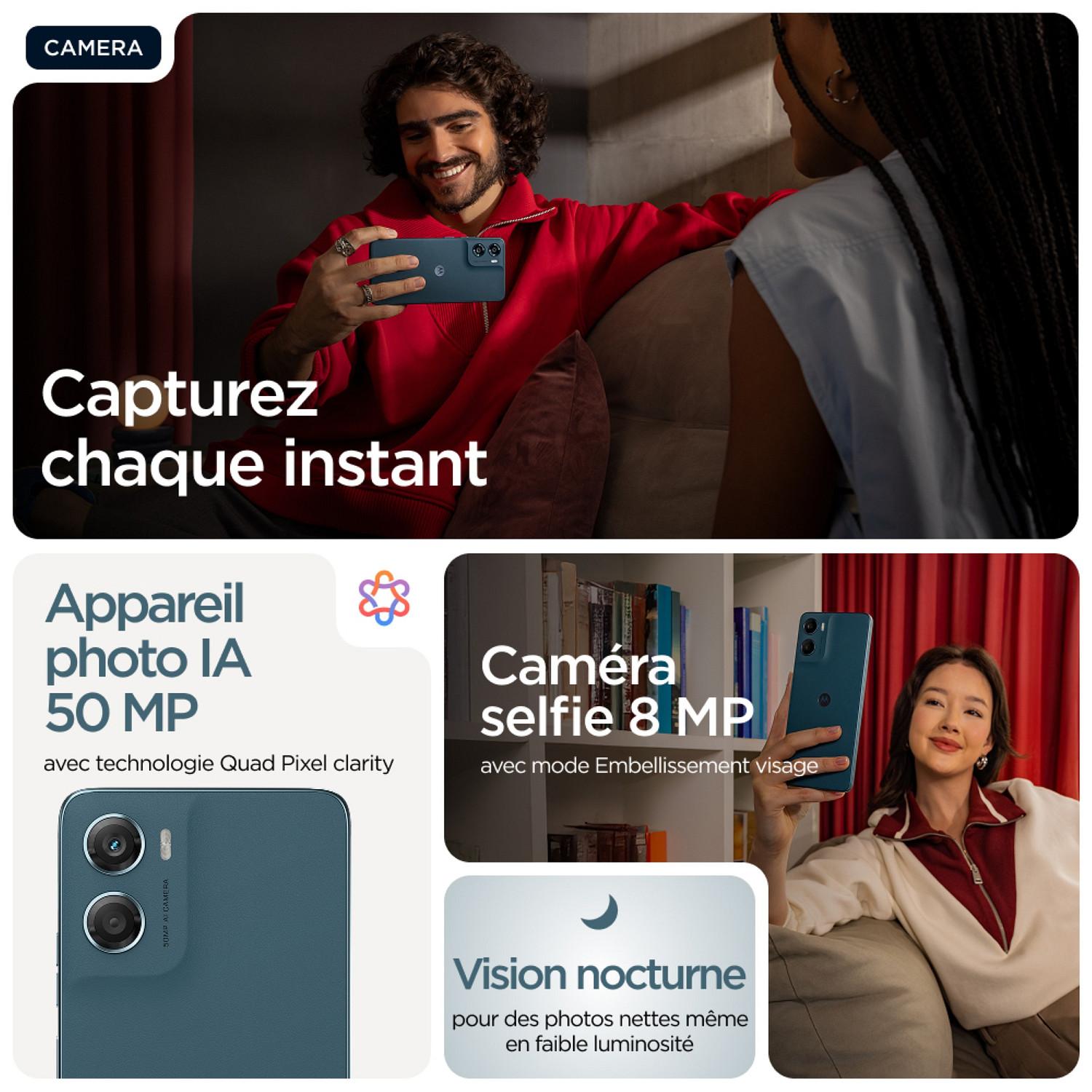 Voir la diapositive 5 : MOTOROLA G06 128Go - Bleu