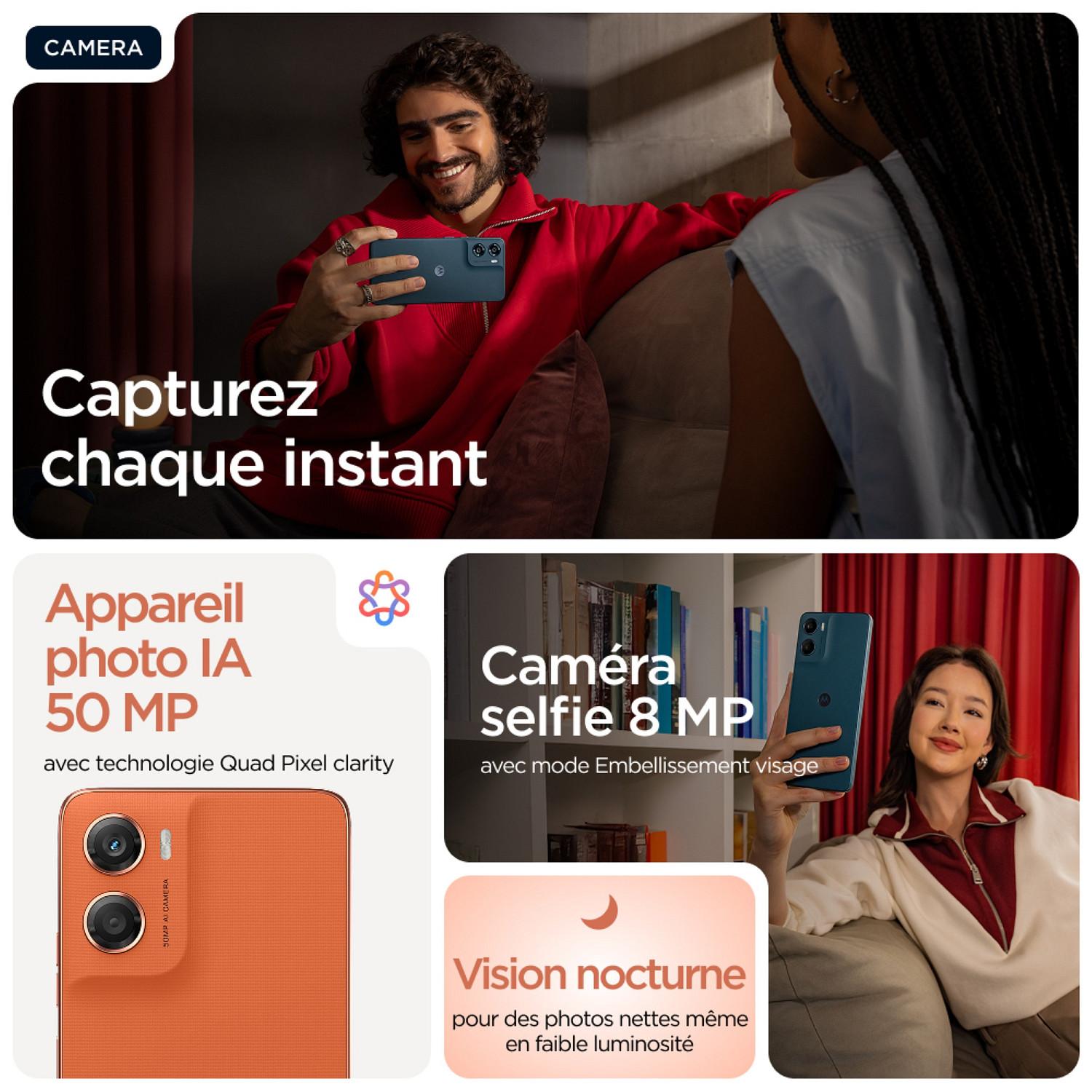 Voir la diapositive 5 : MOTOROLA G06 128Go - Orange