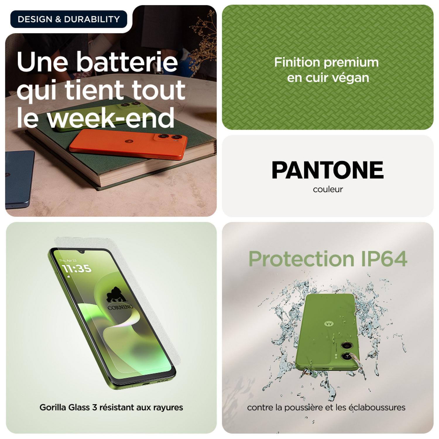 Voir la diapositive 8 : MOTOROLA G06 128Go - Vert