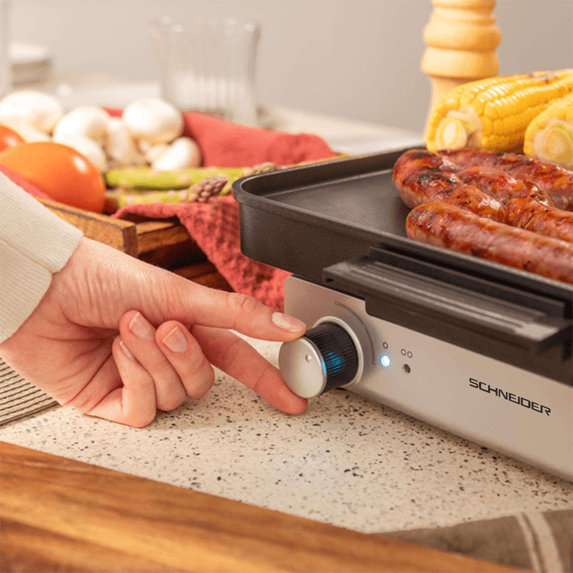 Voir la diapositive 6 : SCHNEIDER Plancha SCPL1800 - Noir