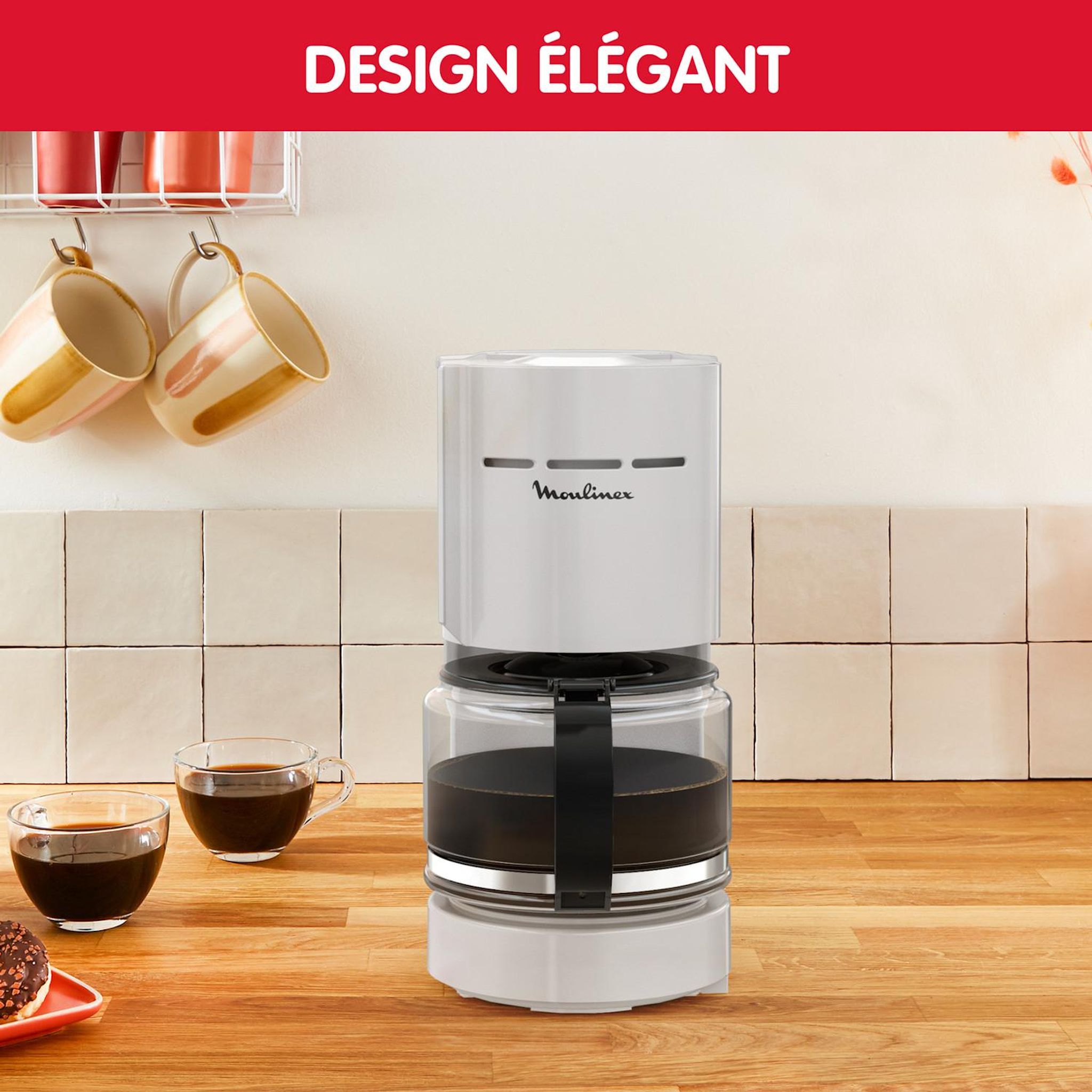 Voir la diapositive 2 : MOULINEX Cafetière filtre FG121B10 - Gris