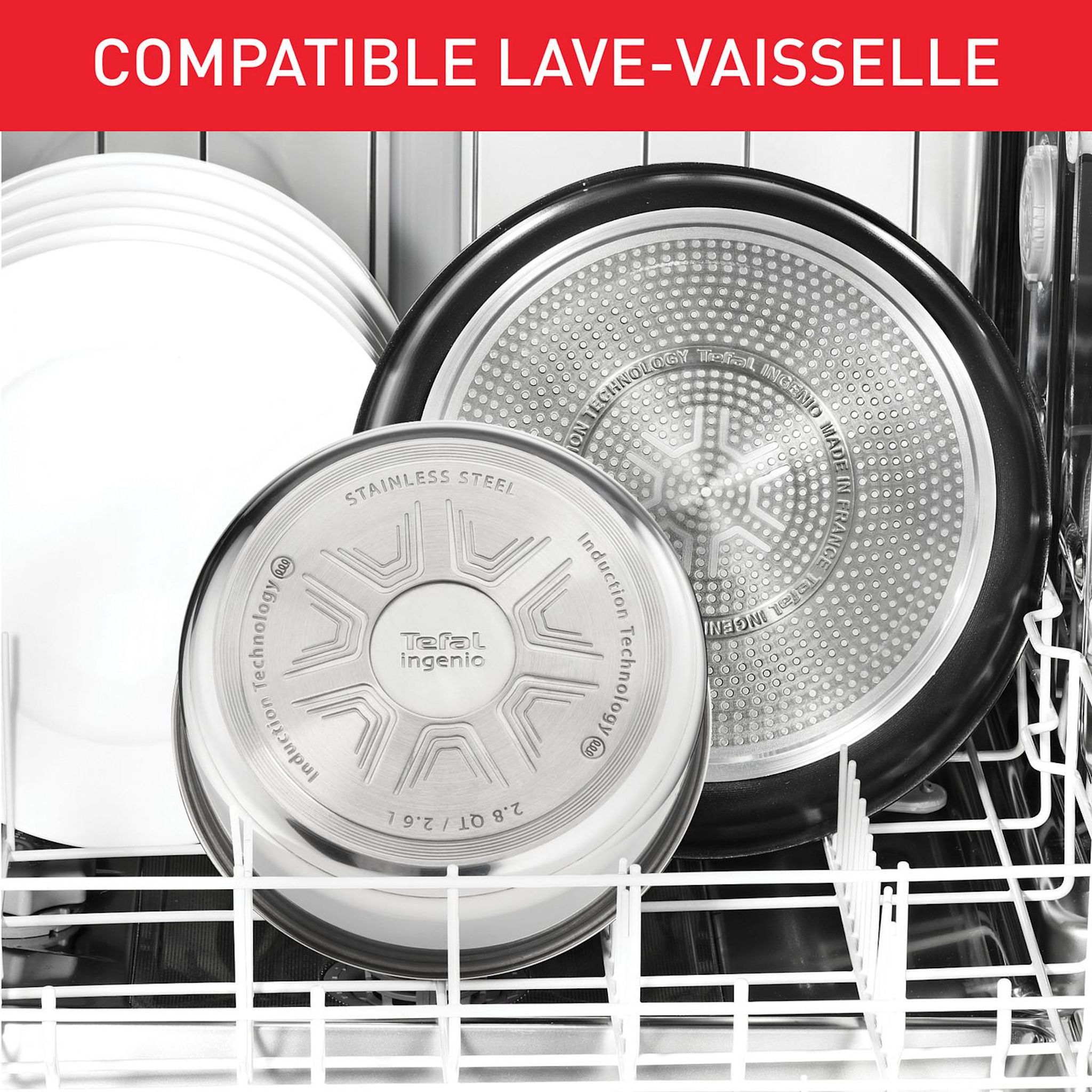 Voir la diapositive 6 : TEFAL Batterie de cuisine tous feux dont induction INGENIO COOK